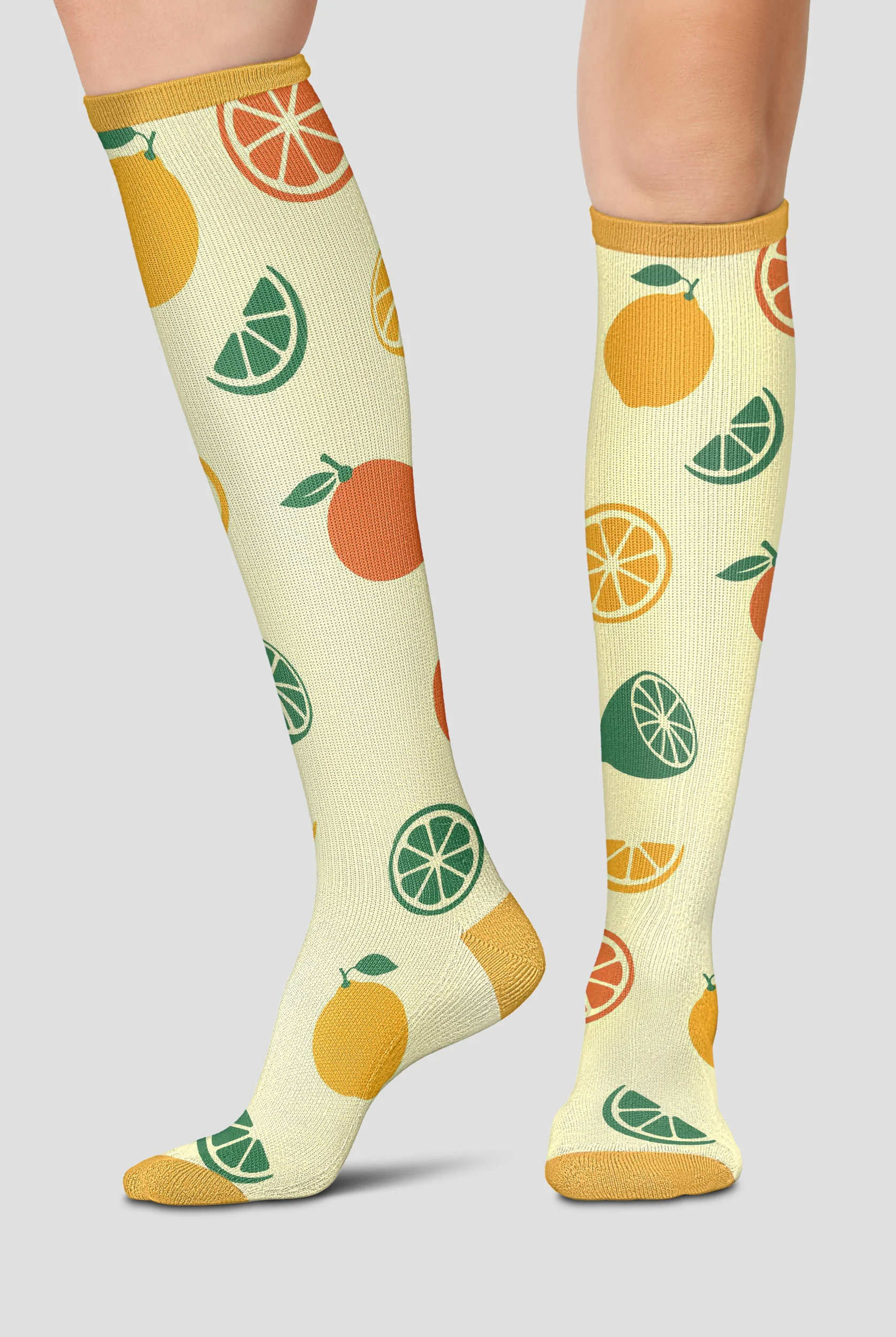 Cherokee Zesty Citrus Women's 10-15 mmHg Light Compression Socks