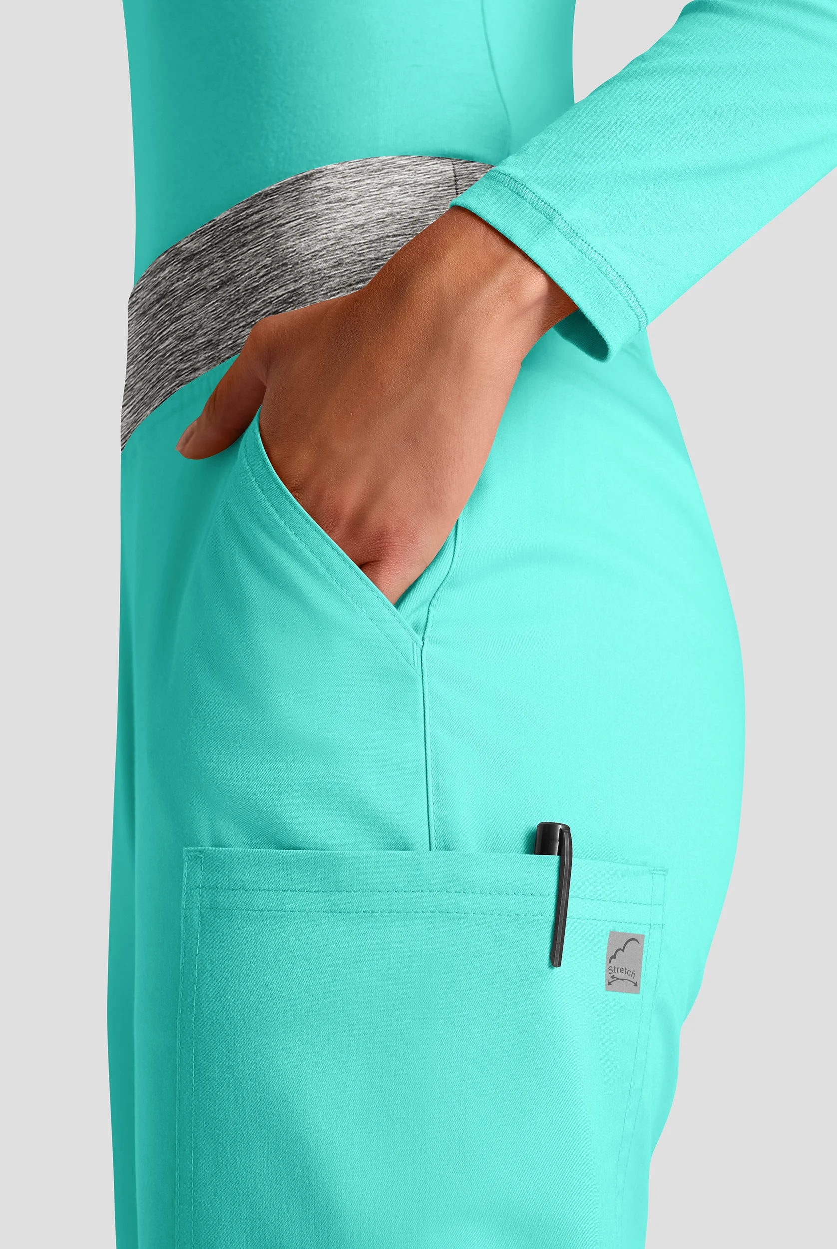 Butter-Soft STRETCH FLXTEK+ Women's 4-Pocket Knit Waistband Yoga Scrub Pants