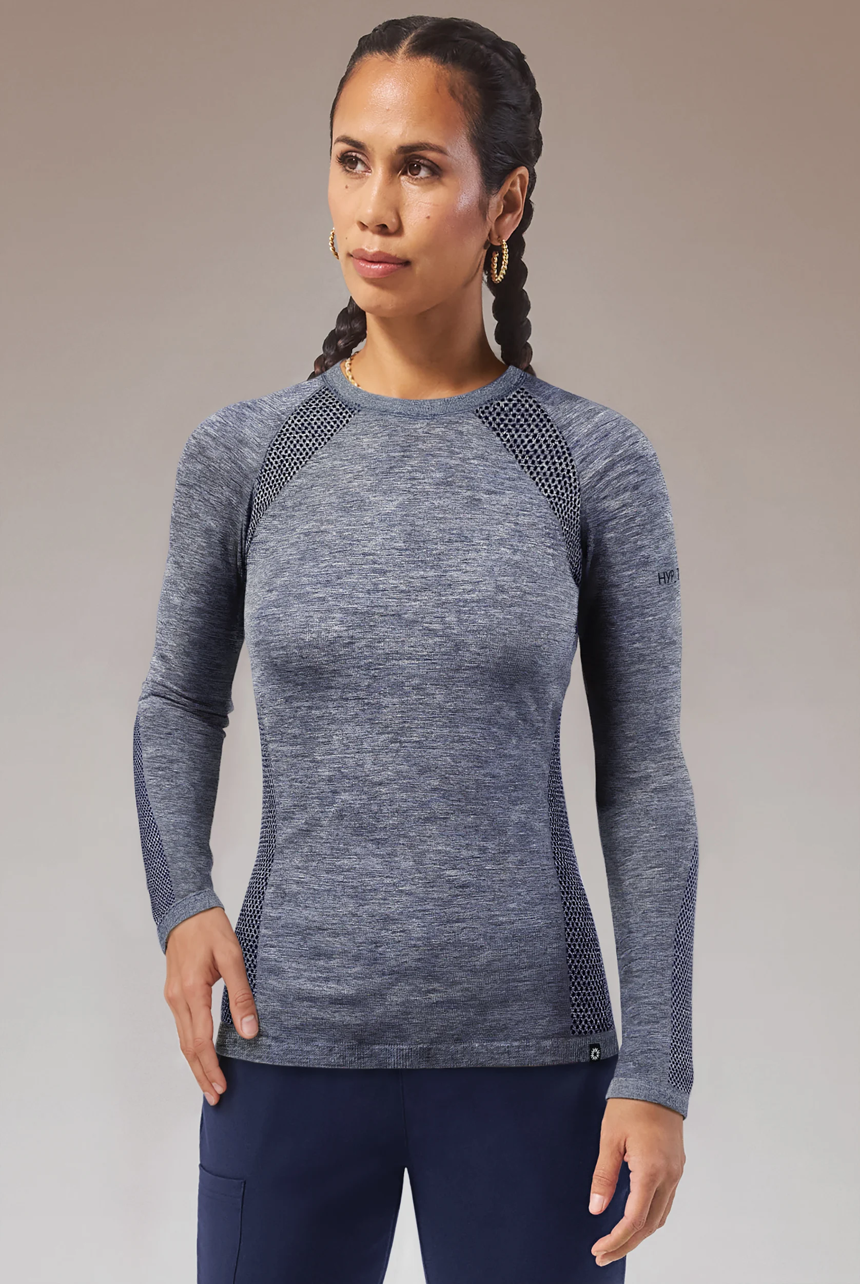 Hypothesis Inner K Contour Women's Long Sleeve Crew Neck Knit Underscrub