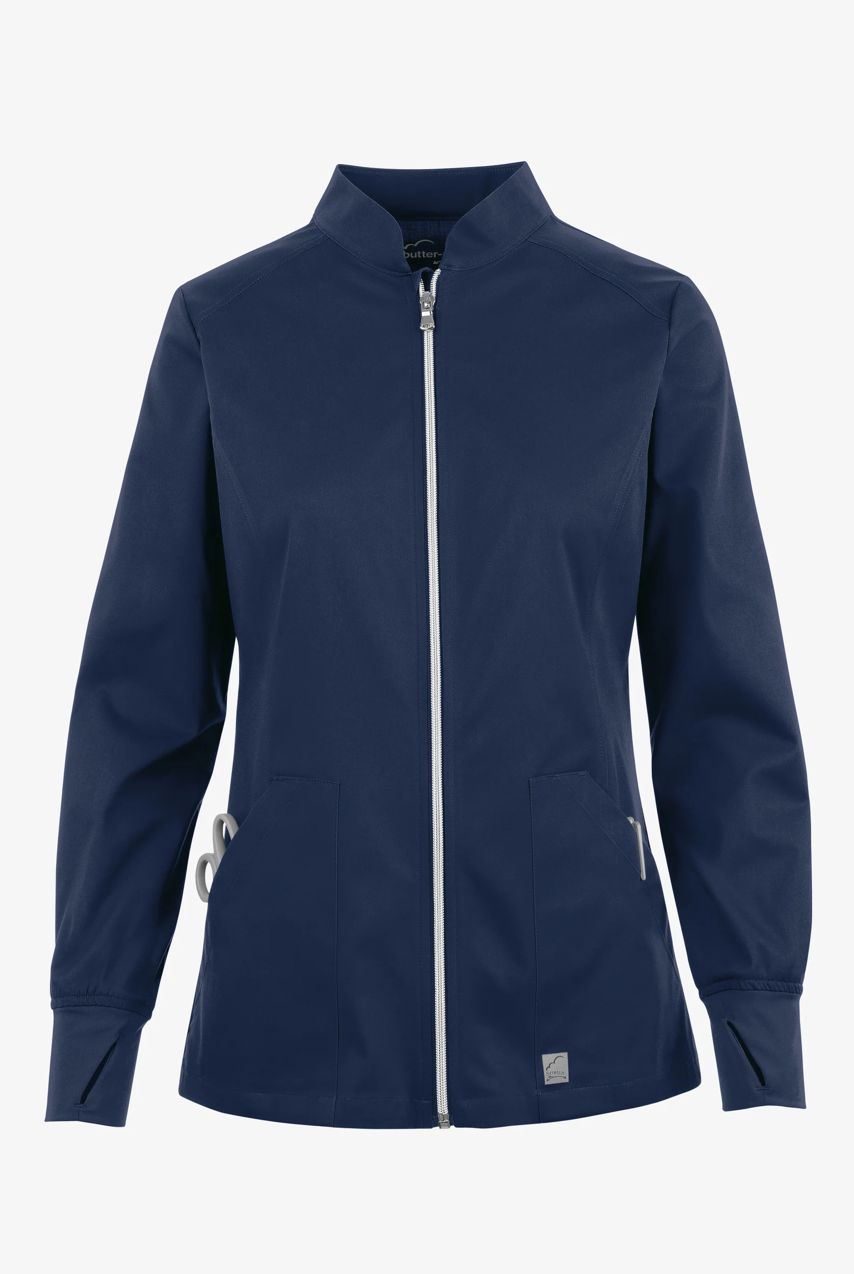 Butter-Soft STRETCH Women's 3-Pocket Zip Front Scrub Jacket