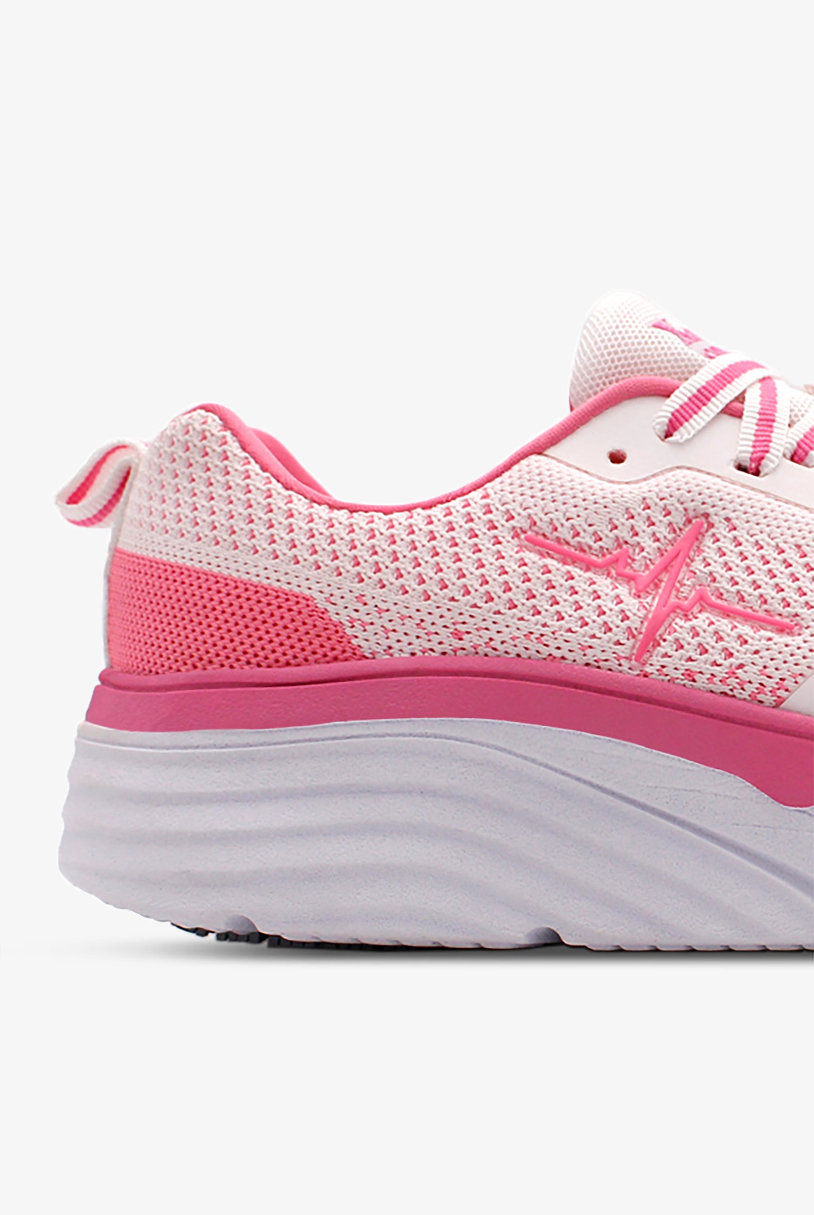 Zapatillas deportivas de enfermer&iacute;a LaForst Extreme Comfort Heart Beat Pink con cordones para mujer