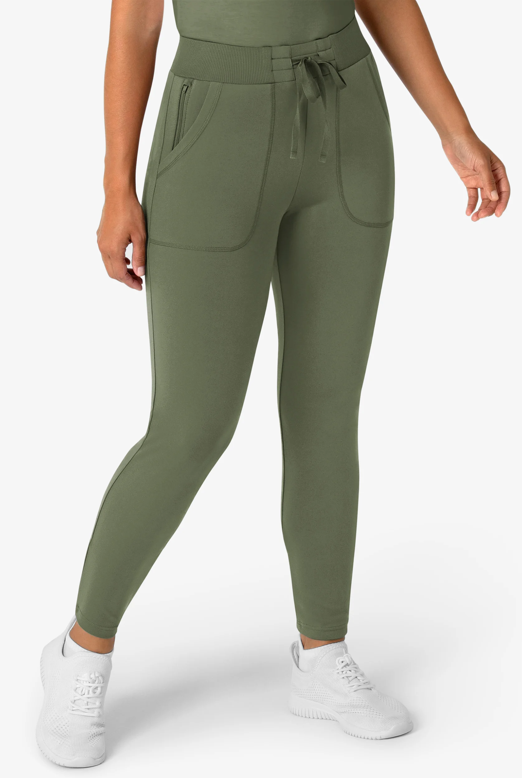 Pantal&oacute;n m&eacute;dico deportivo WonderWink Renew Knit STRETCH con cord&oacute;n y 5 bolsillos para mujer