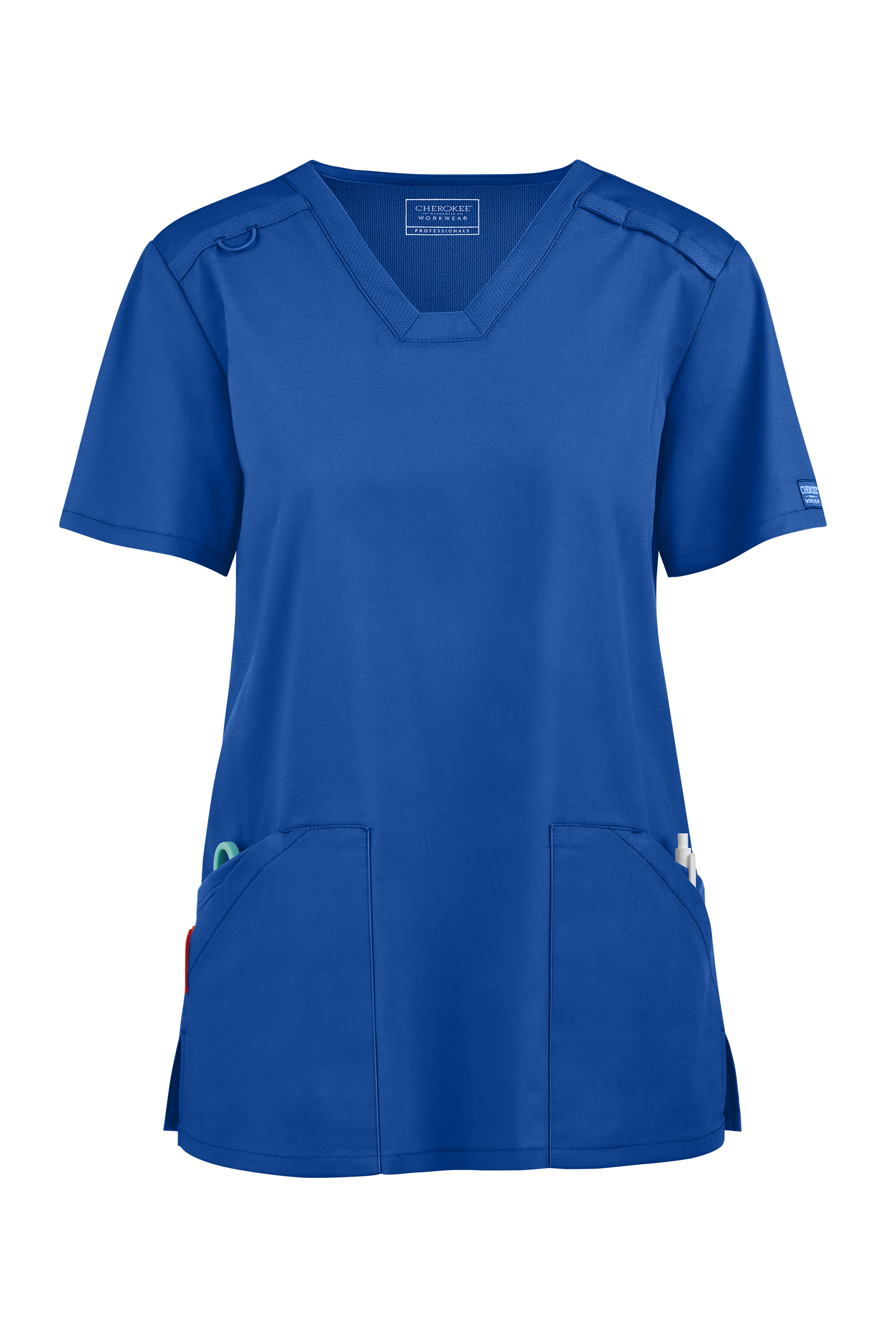 UA Exclusive Cherokee Workwear Professionals Active Women's 4-Pocket STRETCH V-Neck Scrub Top