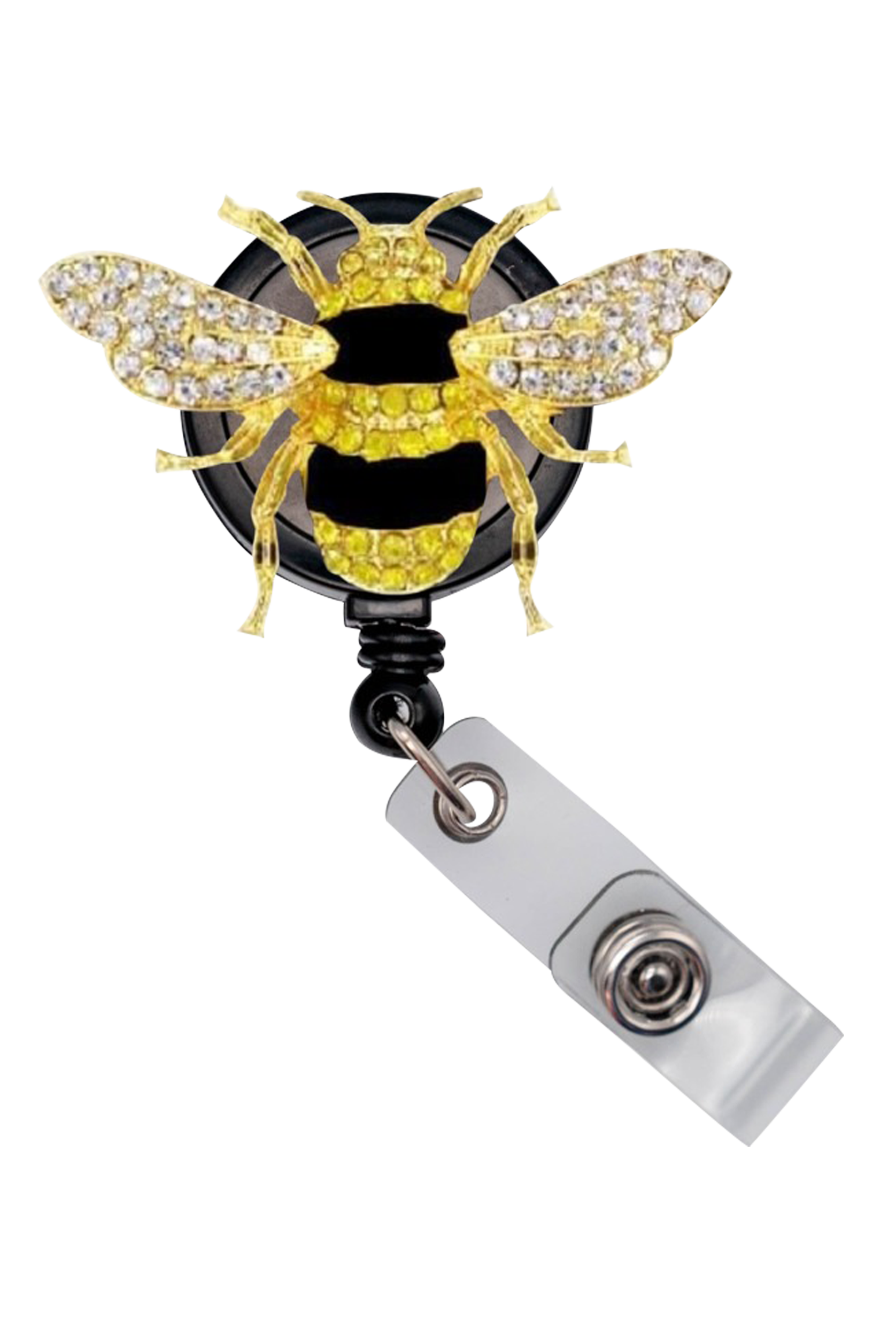Outside the Box Bee Sparkle & Shine Swivel Badge Reel