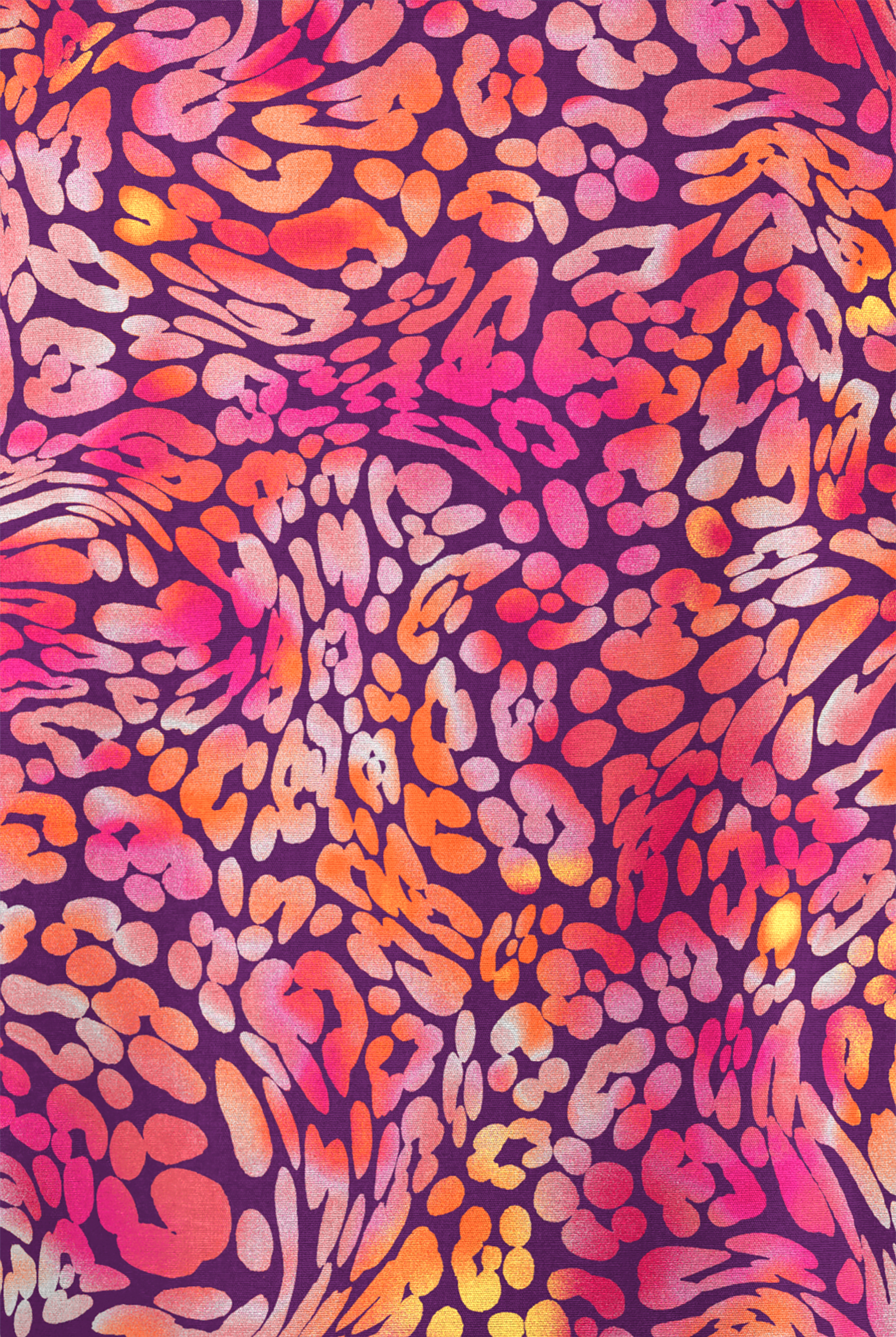 Butter-Soft Originals Leopard Wave Eggplant Women's 3-Pocket Snap Front Print Scrub Jacket