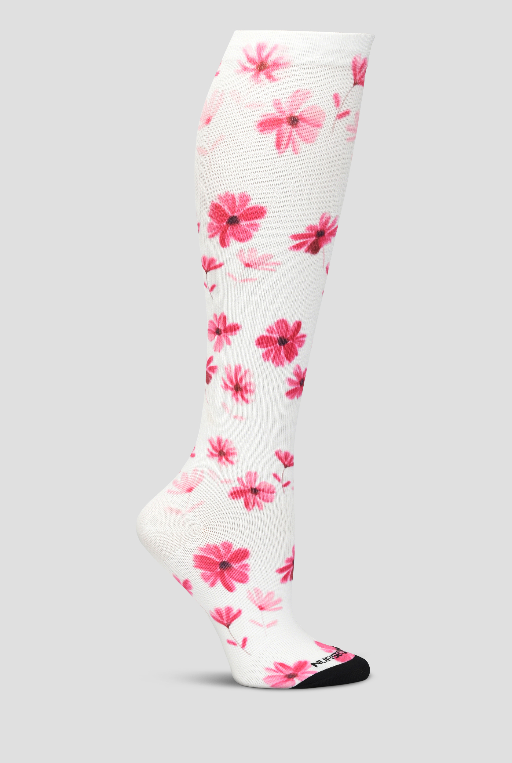 Nurse Mates Pink Blossoms 360 Women's 12-14 mmHg Light Compression Socks