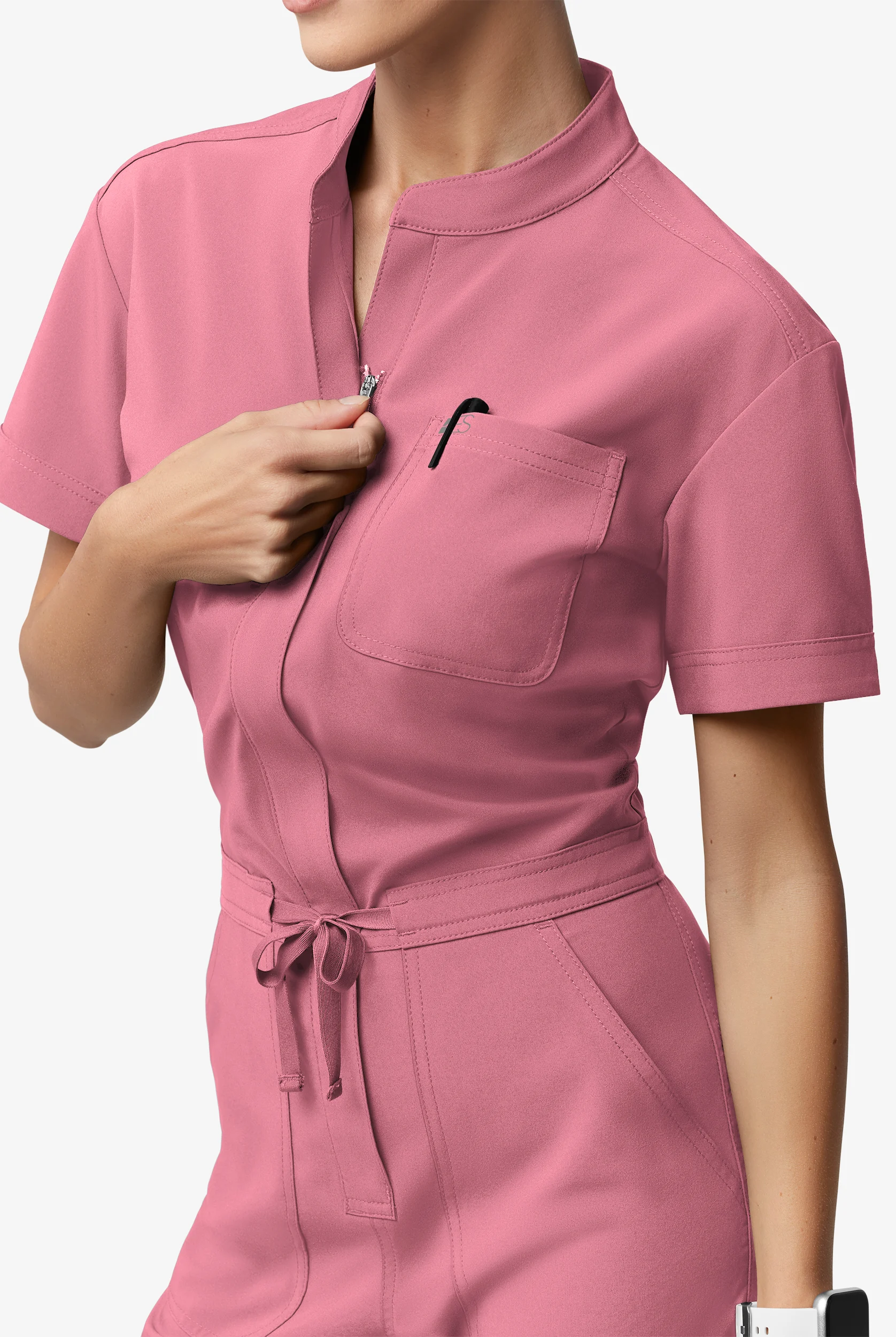 Easy STRETCH Allie Women's 6-Pocket Short Sleeve Jumpsuit