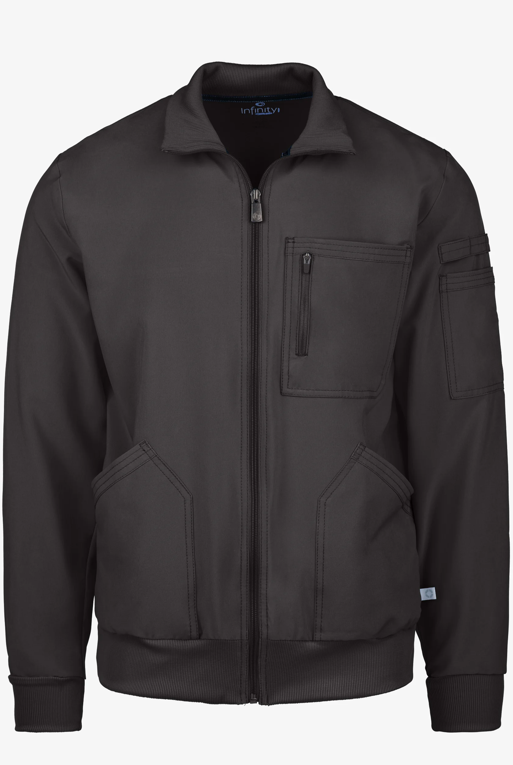 Infinity Men's 5-Pocket STRETCH Zip Front Scrub Jacket