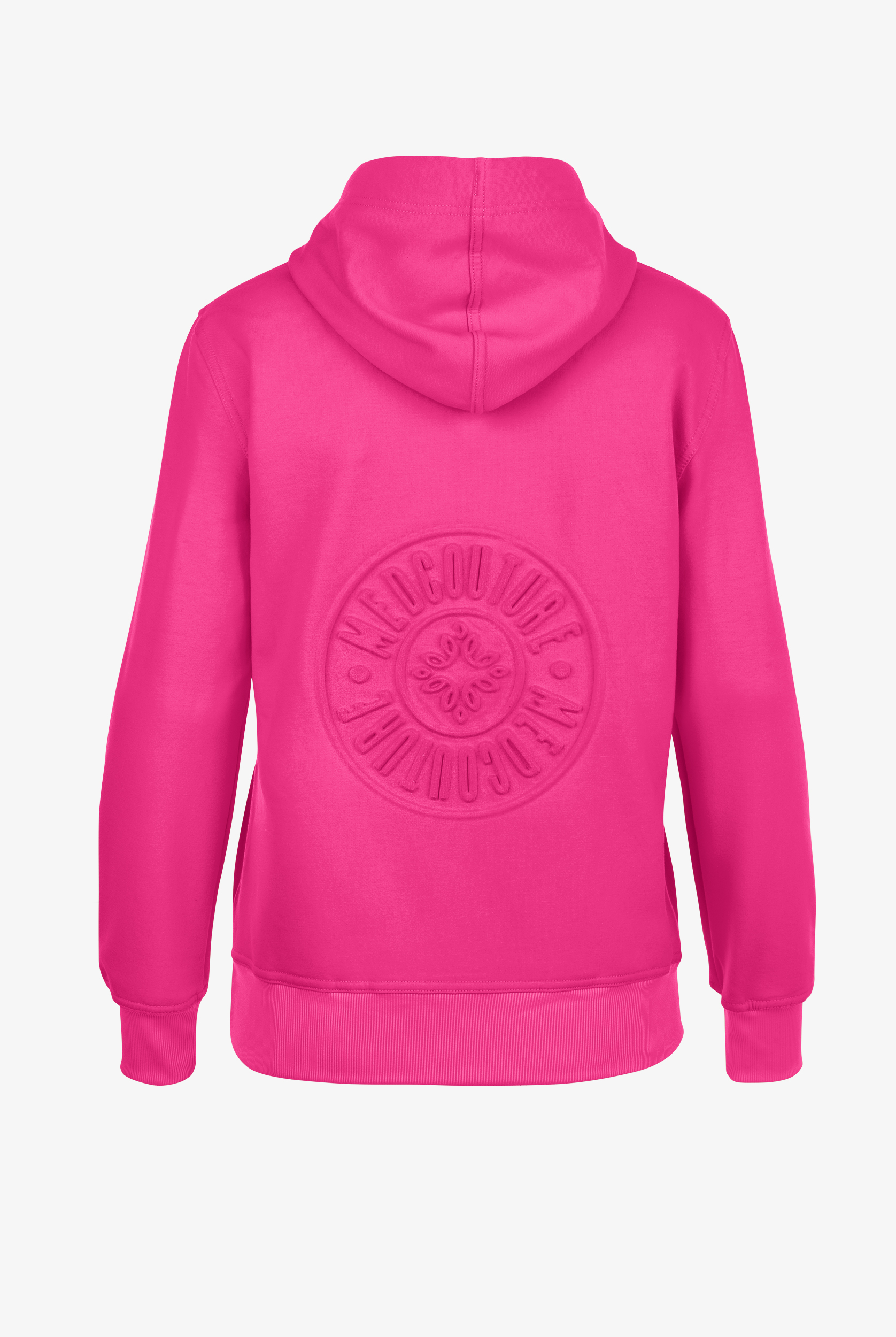 Med Couture Amp Women's 2-Pocket STRETCH Knit Embossed Logo Zip Hoodie Scrub Jacket