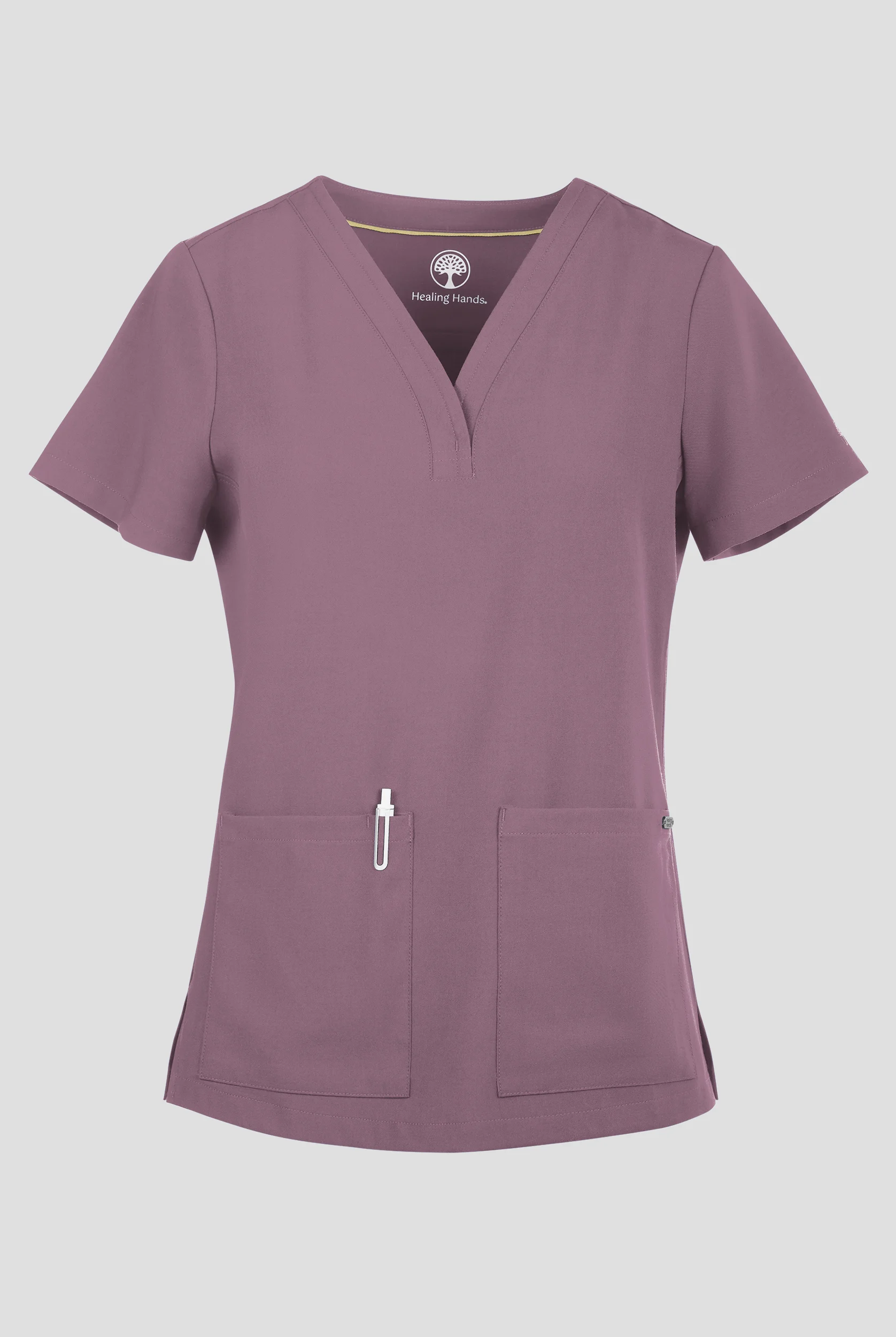 Healing Hands Quest Briana Women's 3-Pocket STRETCH Y-Neck Scrub Top
