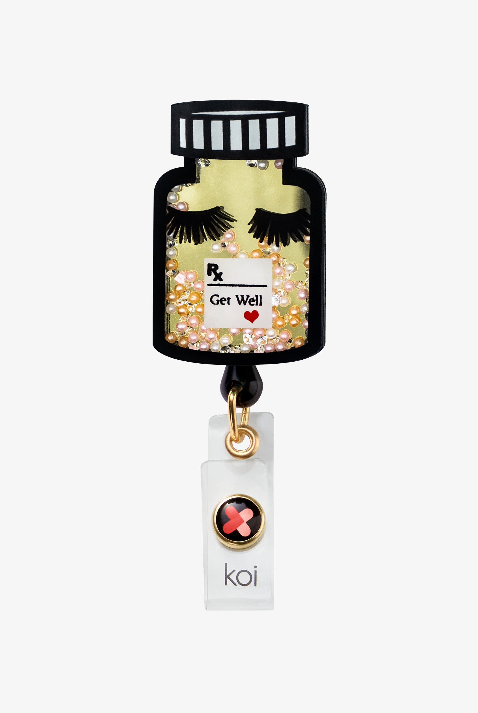 Koi Get Well Shaker ID Badge Holder