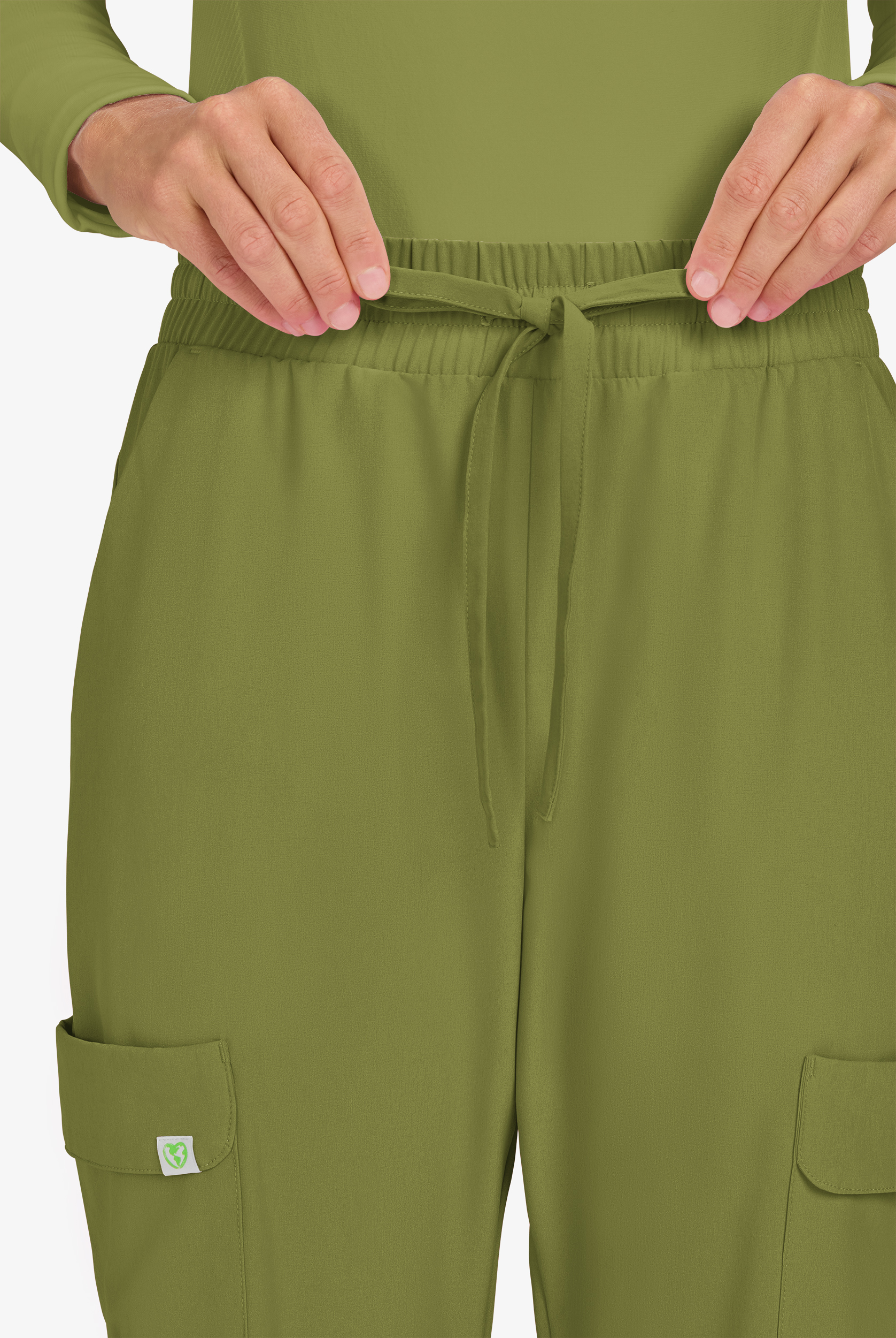 Planet koi Terra Women's 6-Pocket STRETCH Drawstring Waist Cargo Jogger Scrub Pants