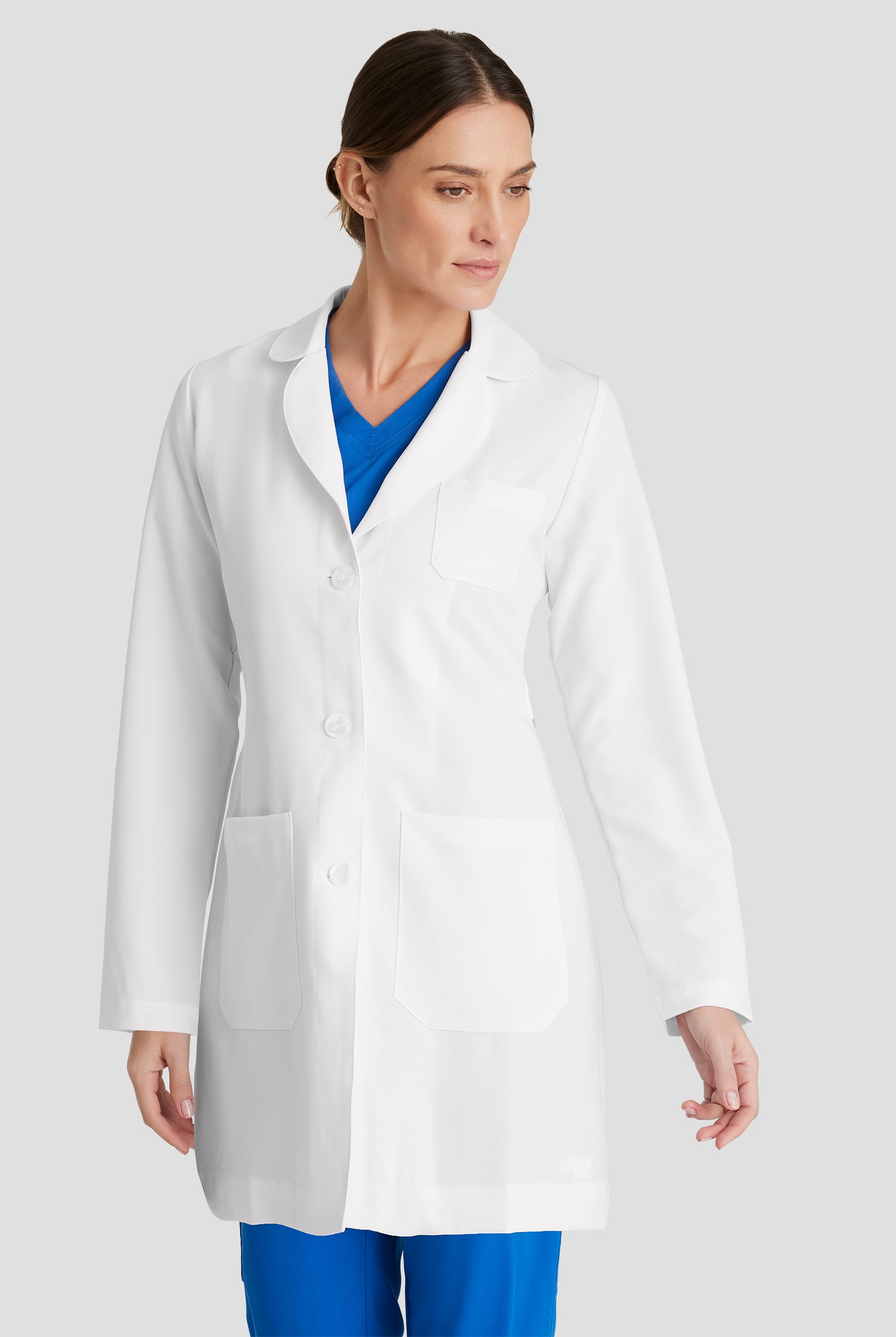 Bata de laboratorio Grey's Anatomy by Barco Signature STRETCH de 32" de largo con 3 bolsillos para mujer
