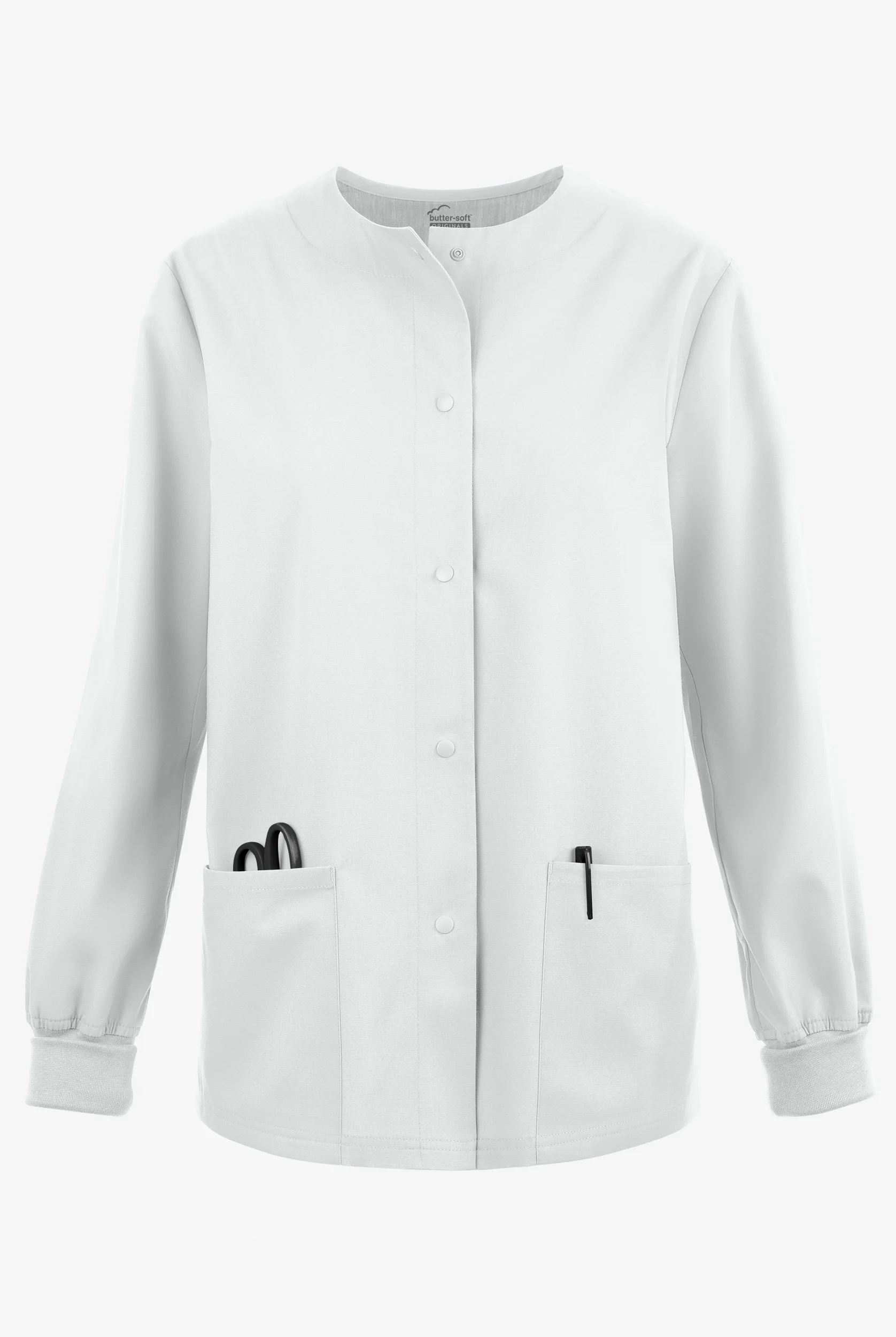 Butter-Soft Originals Women's 3-Pocket Warm-up Scrub Jacket