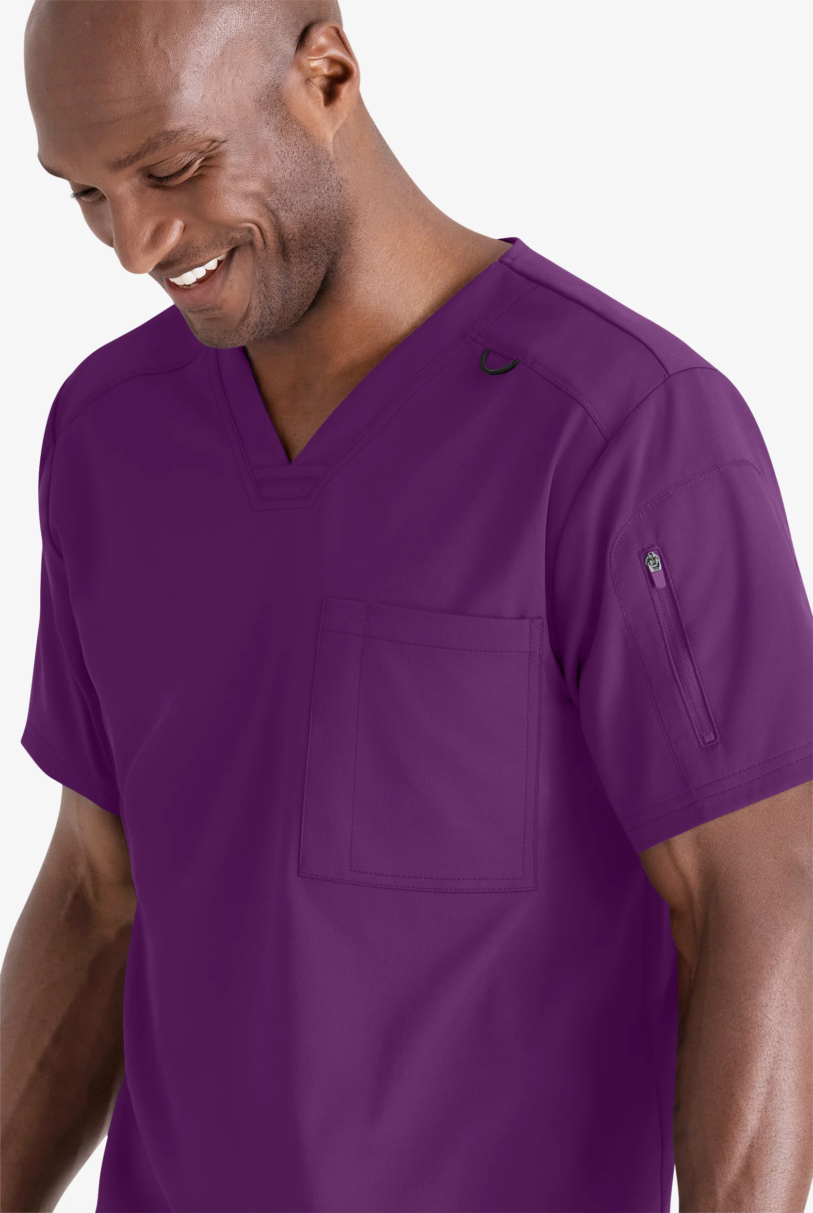 Grey's Anatomy by Barco Spandex STRETCH Murphy Men's 2-Pocket V-Neck Scrub Top
