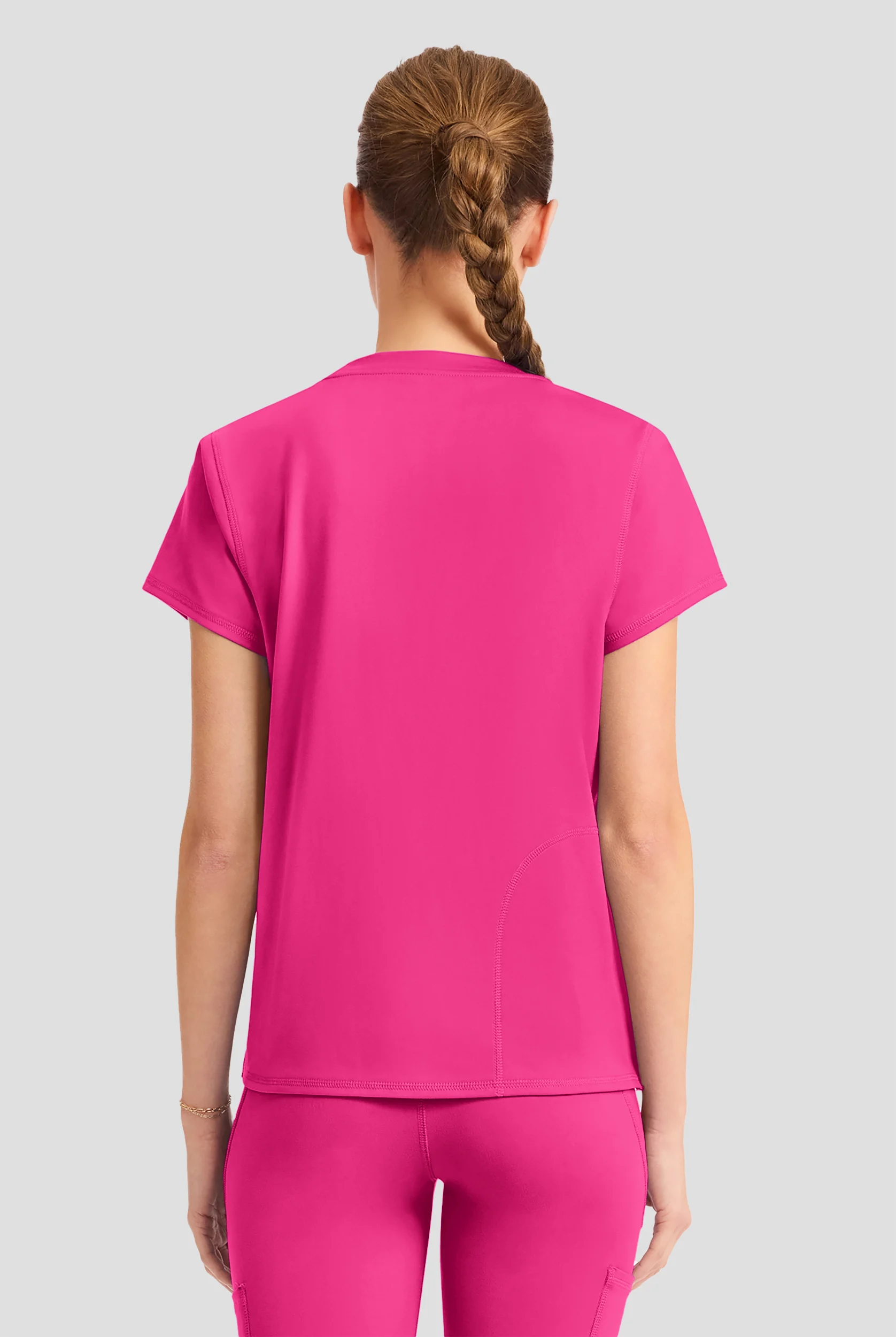 Med Couture Amp Knit Women's 2-Pocket STRETCH Crew Neck Scrub Top