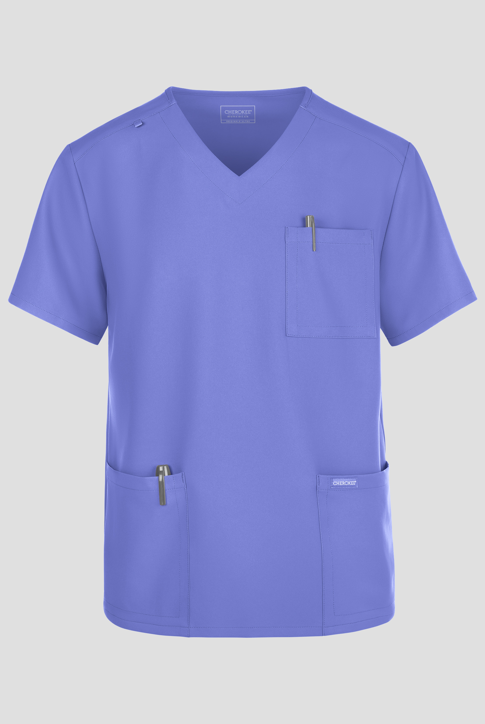 Cherokee Workwear Originals Ultra Men's 3-Pocket V-Neck Scrub Top