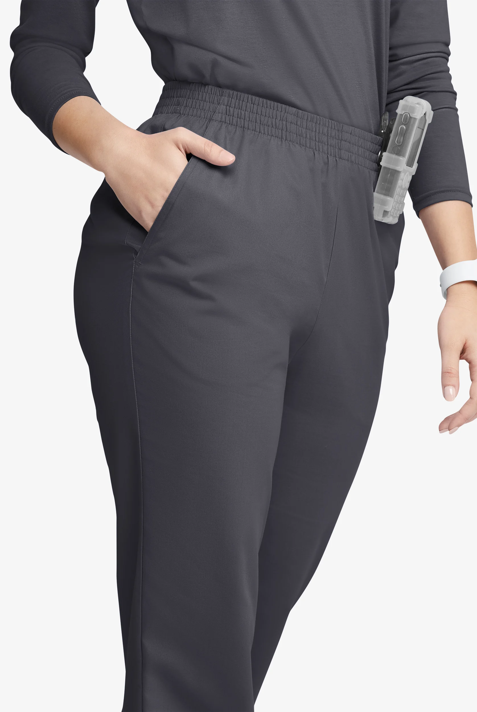 Butter-Soft Originals Women's 2-Pocket High Waisted Straight Leg Scrub Pants - Petite