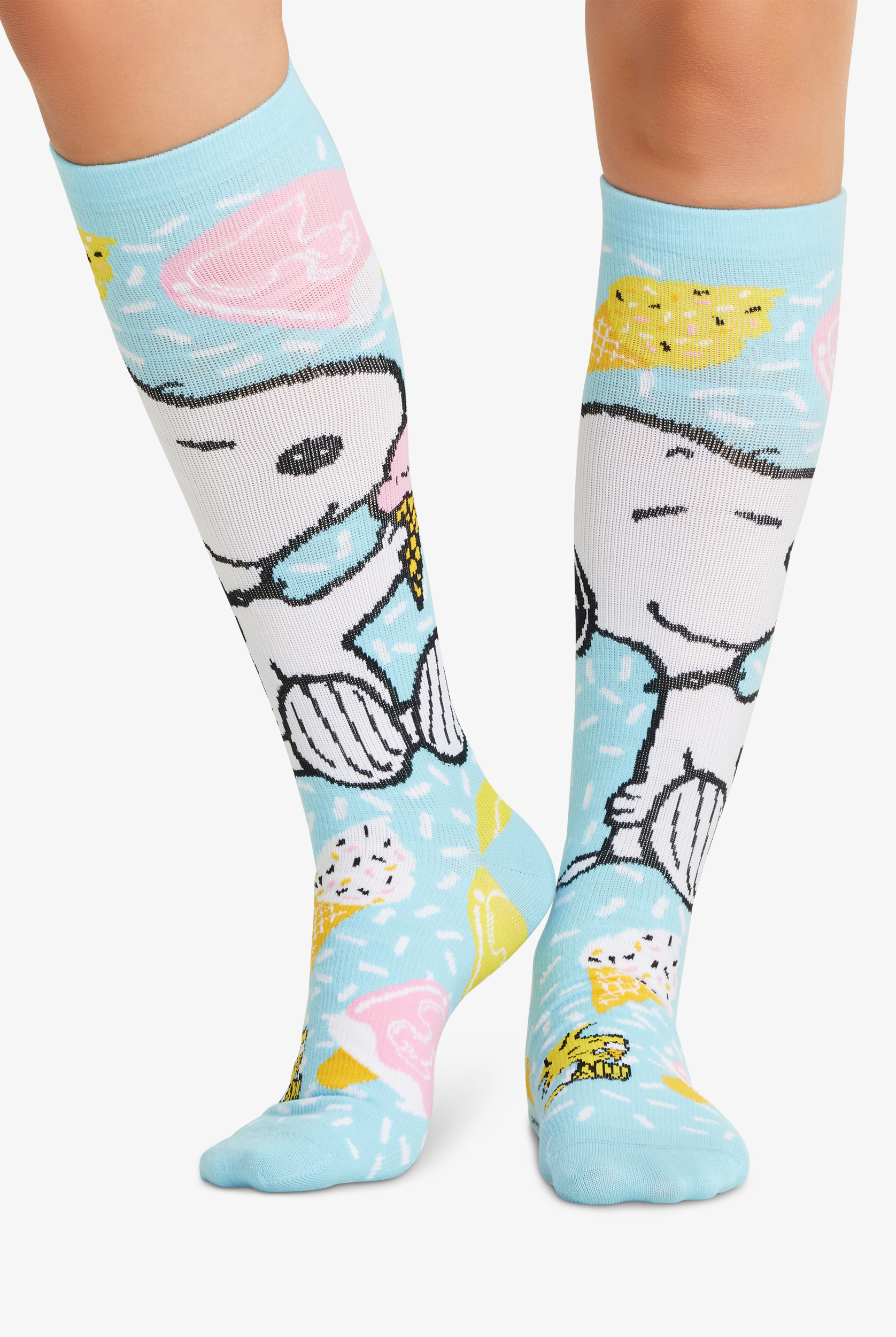 Tooniforms Ice Cream Dream Women's 10-15 mmHg Light Compression Socks