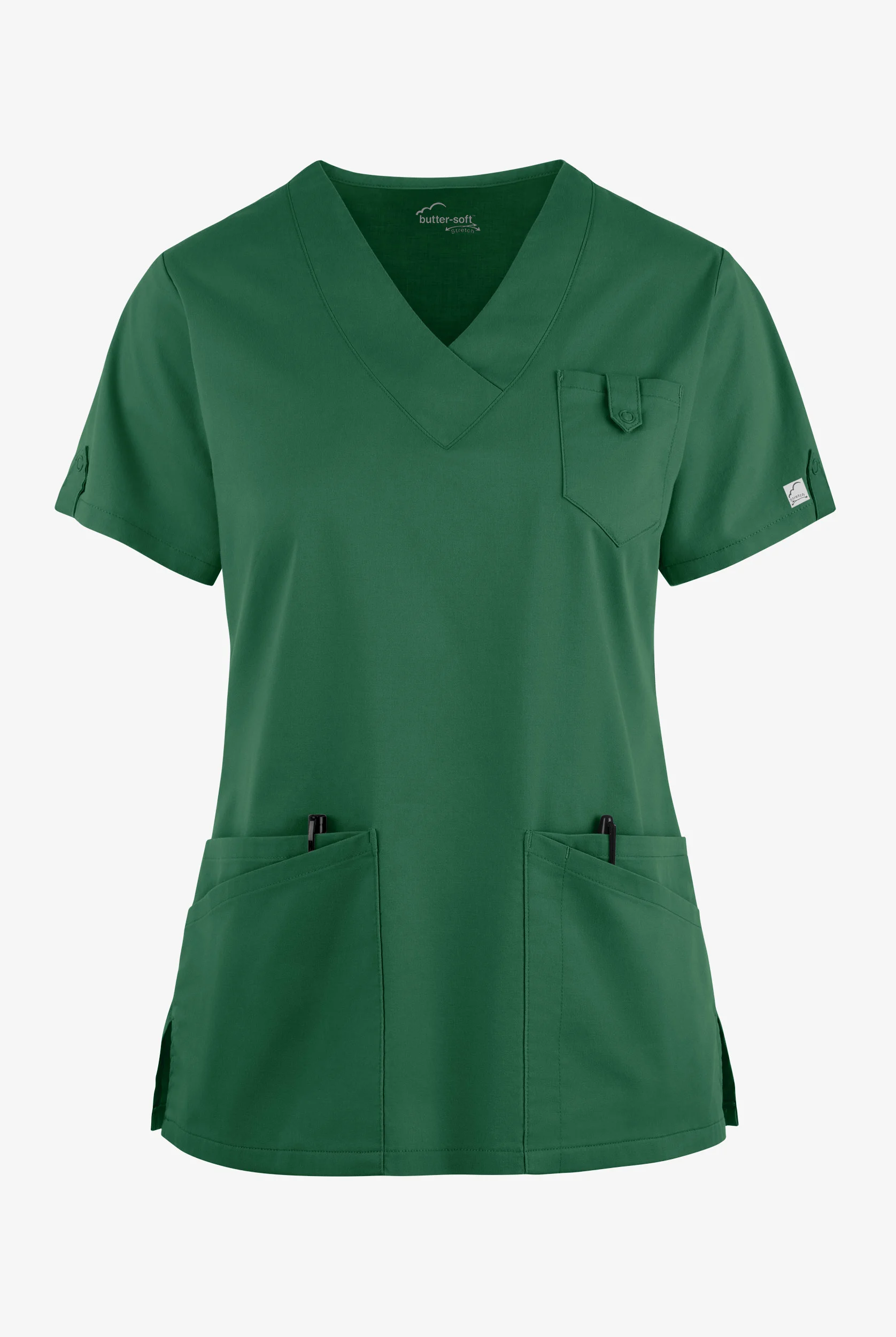 Butter-Soft STRETCH Women's 6-Pocket V-Neck Scrub Top