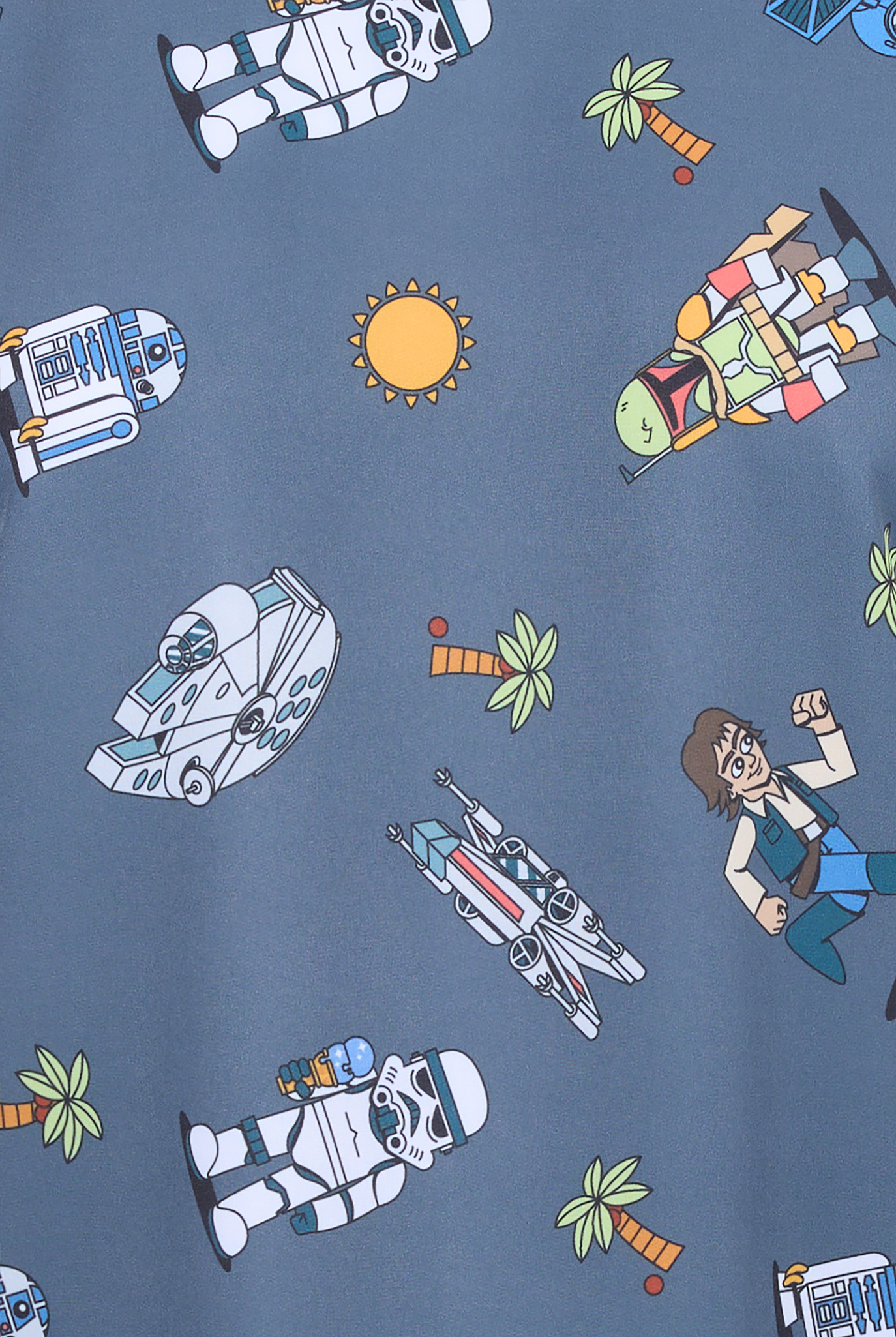 Star Wars Funscrubs Women's 2-Pocket STRETCH V-Neck Print Scrub Top