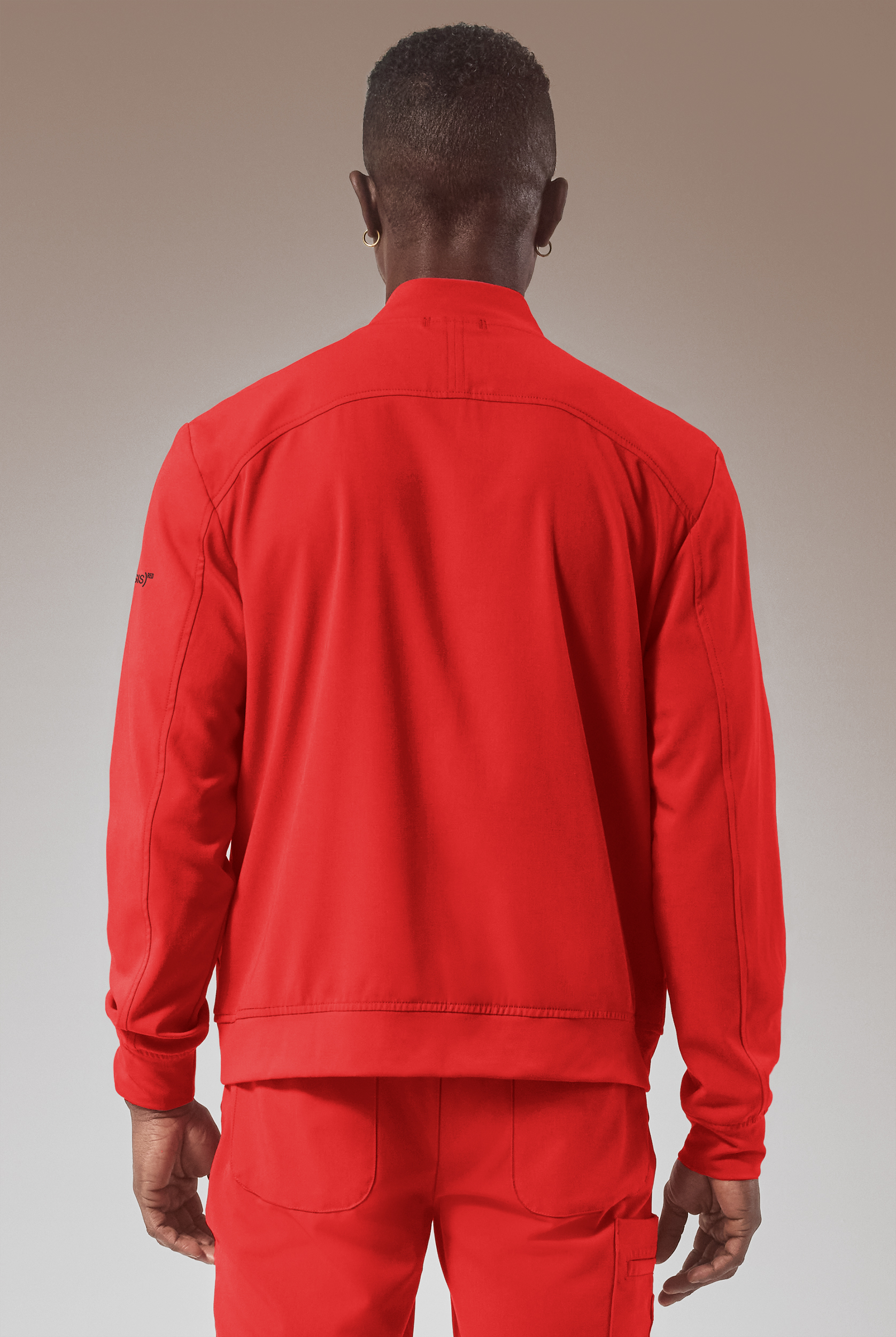 Hypothesis (RED) Omni Men's 3-Pocket Zip Front Scrub Jacket