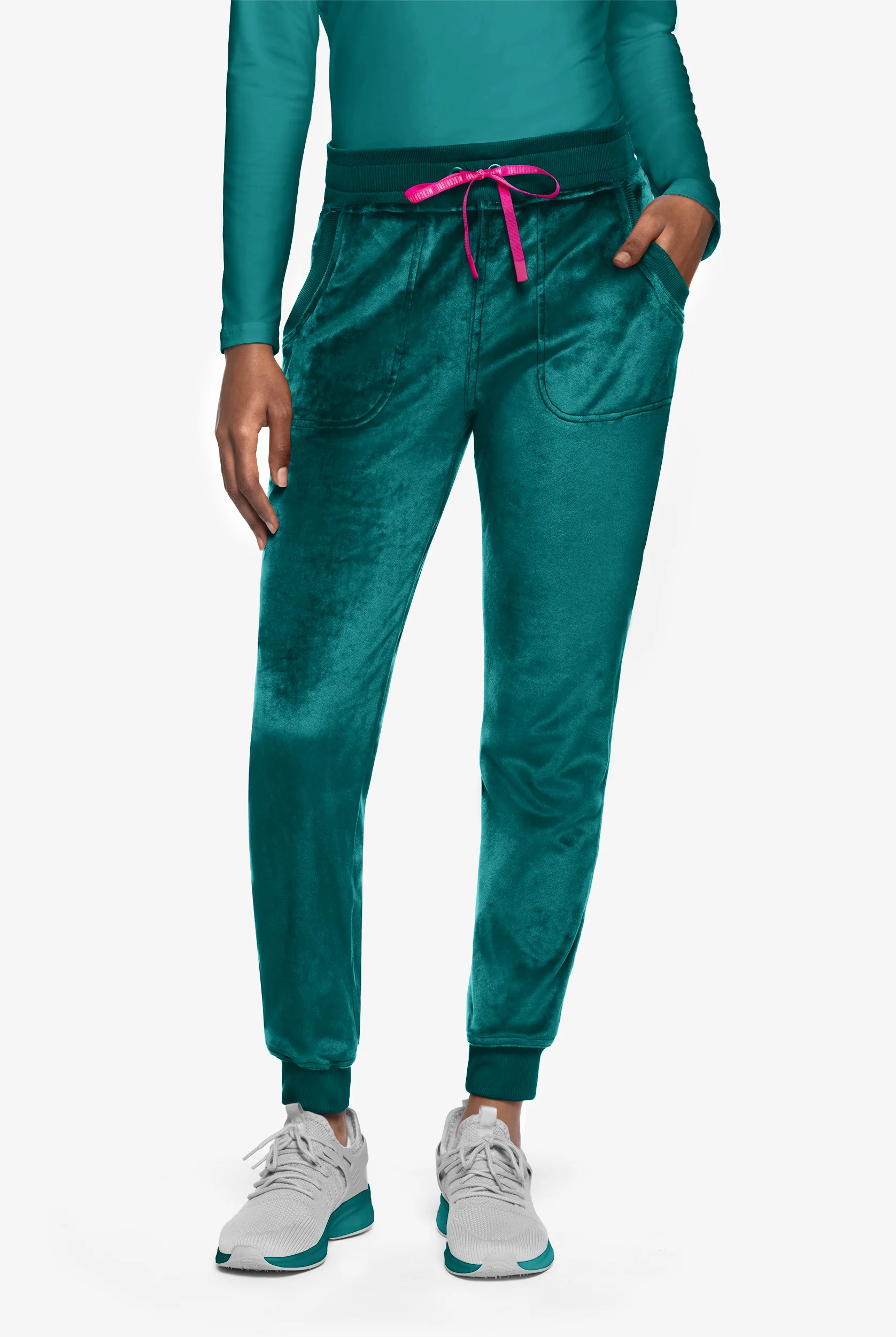 Med Couture Amp Women's 2-Pocket STRETCH Velour Cargo Jogger Scrub Pant