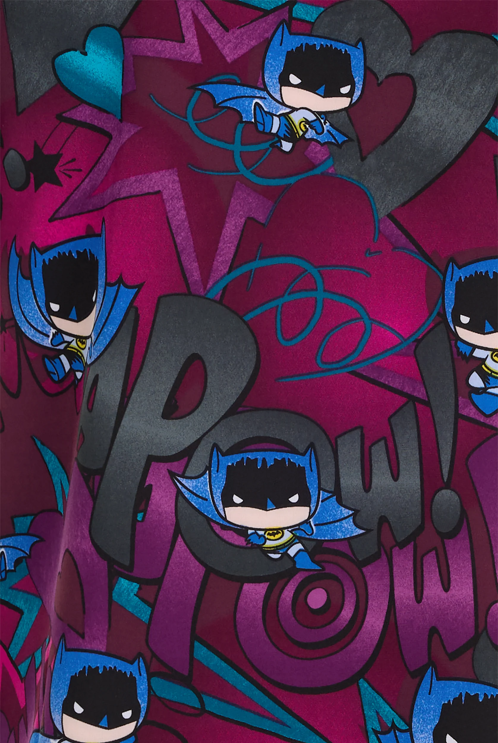 Tooniforms DC Comic Hero Men's 2-Pocket STRETCH V-Neck Print Scrub Top