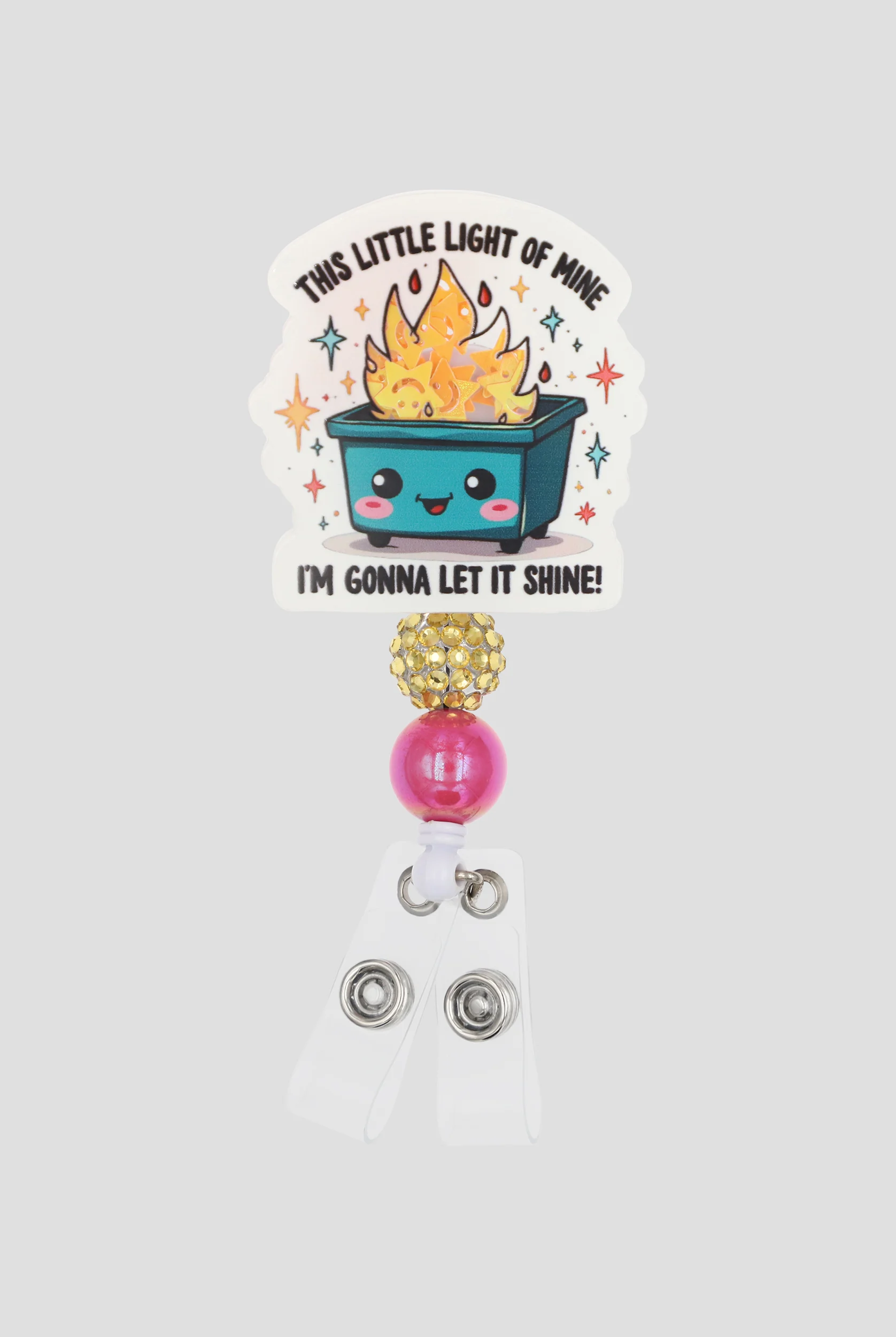 Outside the Box Shaker This Little Light of Mine Flame ID Badge Holder