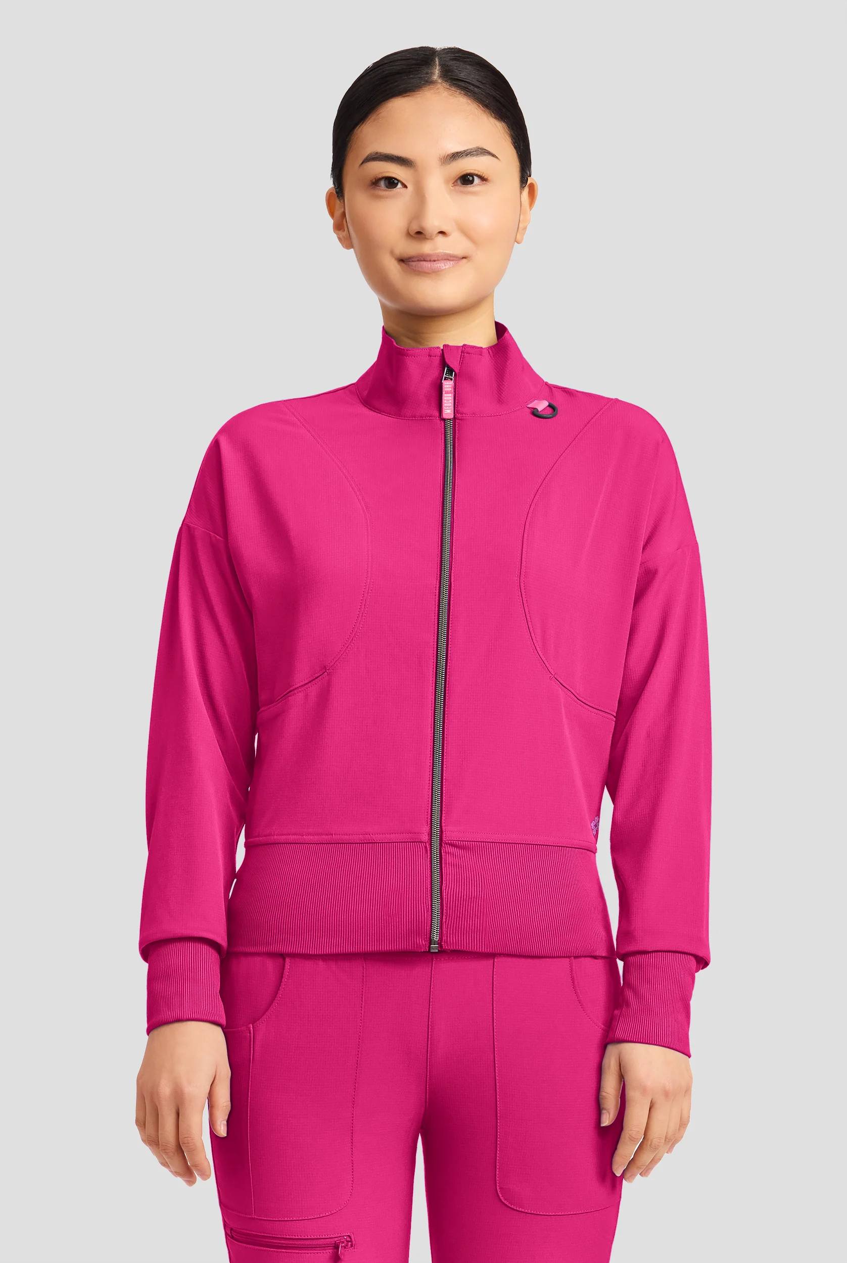 Chaqueta m&eacute;dica abrigada Med Couture Amp STRETCH con cremallera y 2 bolsillos para mujer