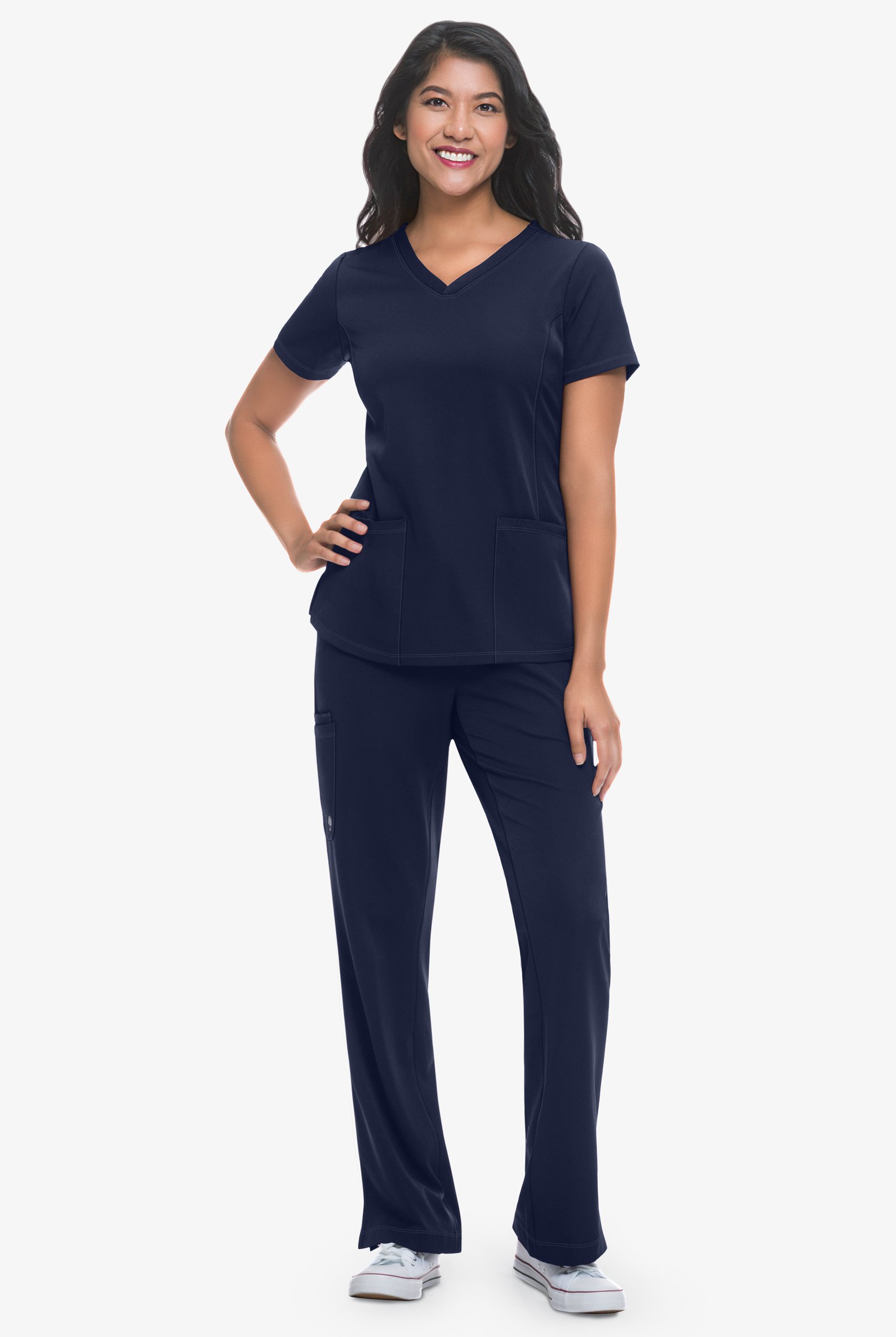 HH Works by Healing Hands Monica Women's 4-Pocket STRETCH V-Neck Scrub Top