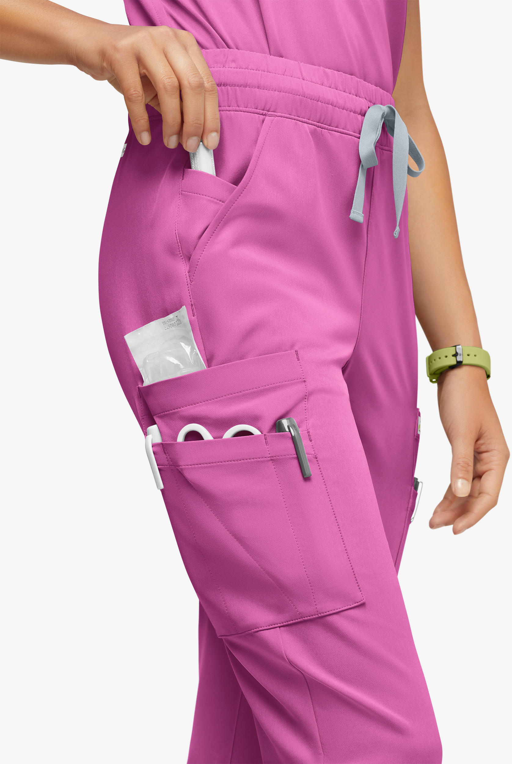 Pantalón médico ReSurge Topaz Petite con cordón ajustable y 11 bolsillos para mujer