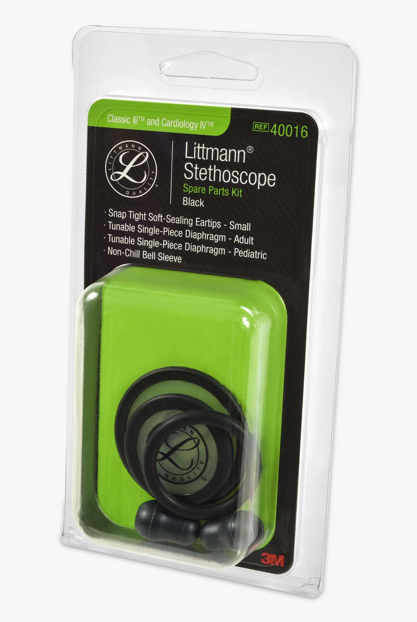 3M™ Littmann® Stethoscope Black Parts Kit for Classic III, Cardiology IV, Core Digital