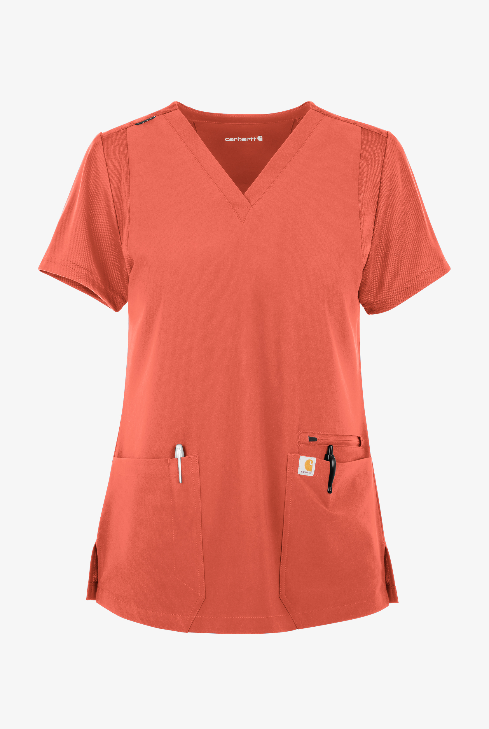Blusa médica Carhartt Cross-Flex Force STRETCH con panel de tejido y 3 bolsillos para mujer