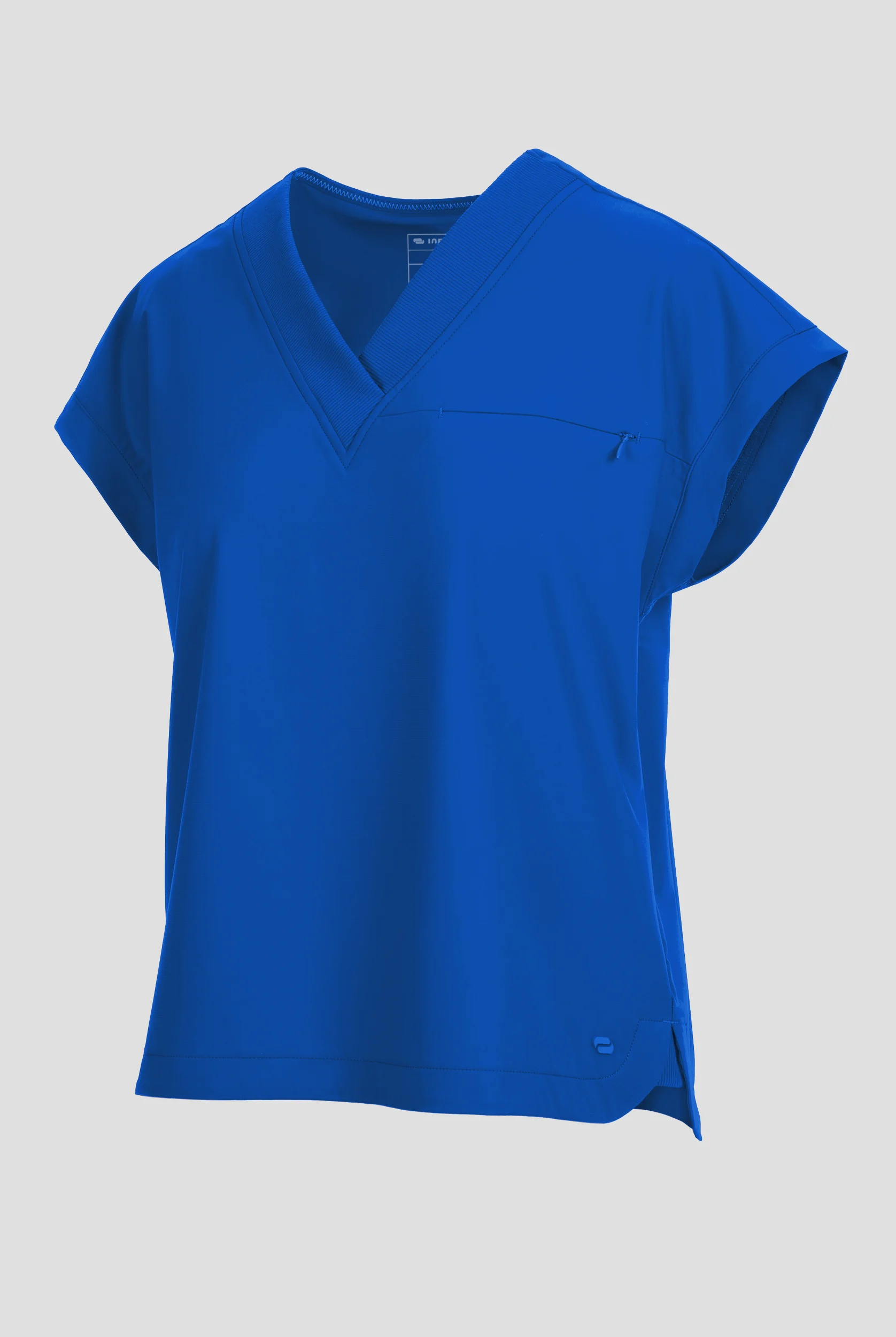 Infinity Pursuit Women's 1-Pocket STRETCH Rib-Knit V-Neck Dolman Sleeve Scrub Top