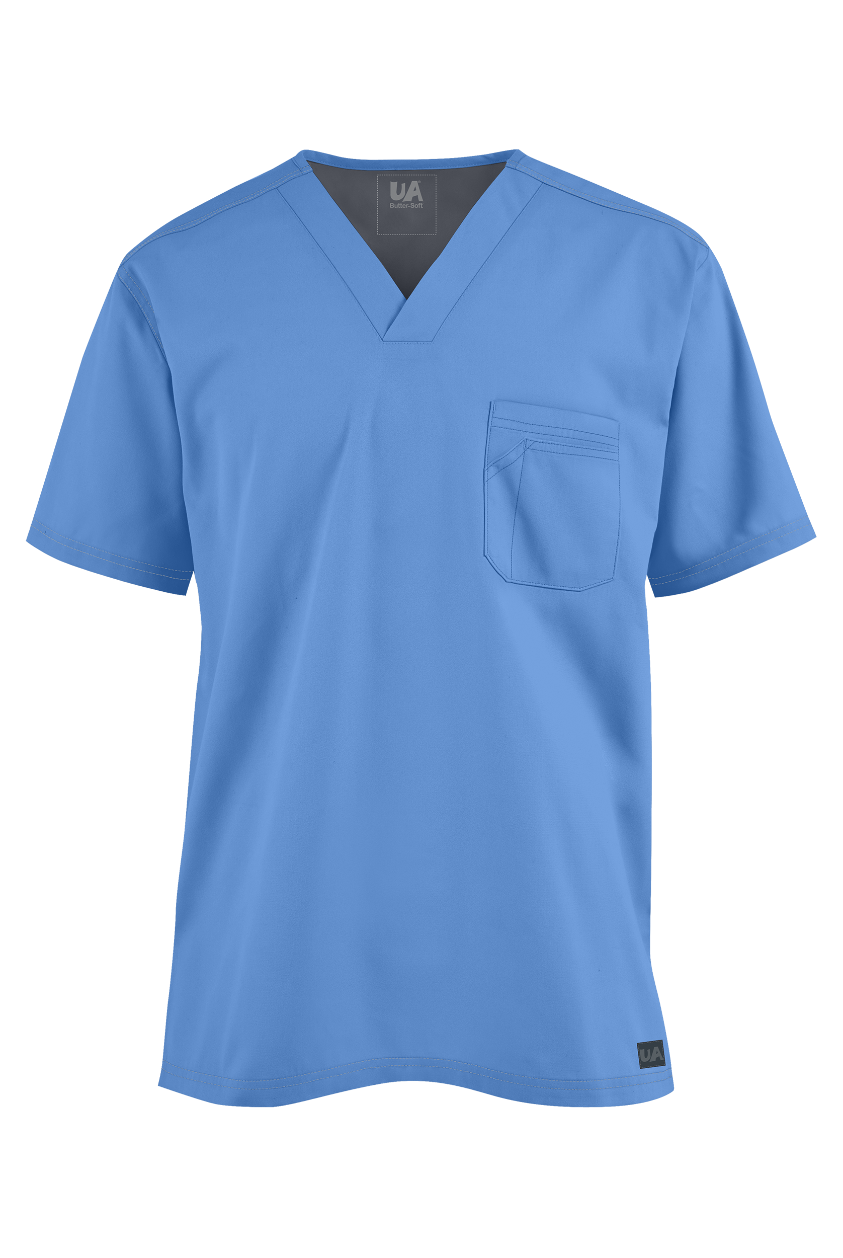 Camisa m&eacute;dica Butter-Soft Core by UA&trade; con canes&uacute; y 1 bolsillo para hombre