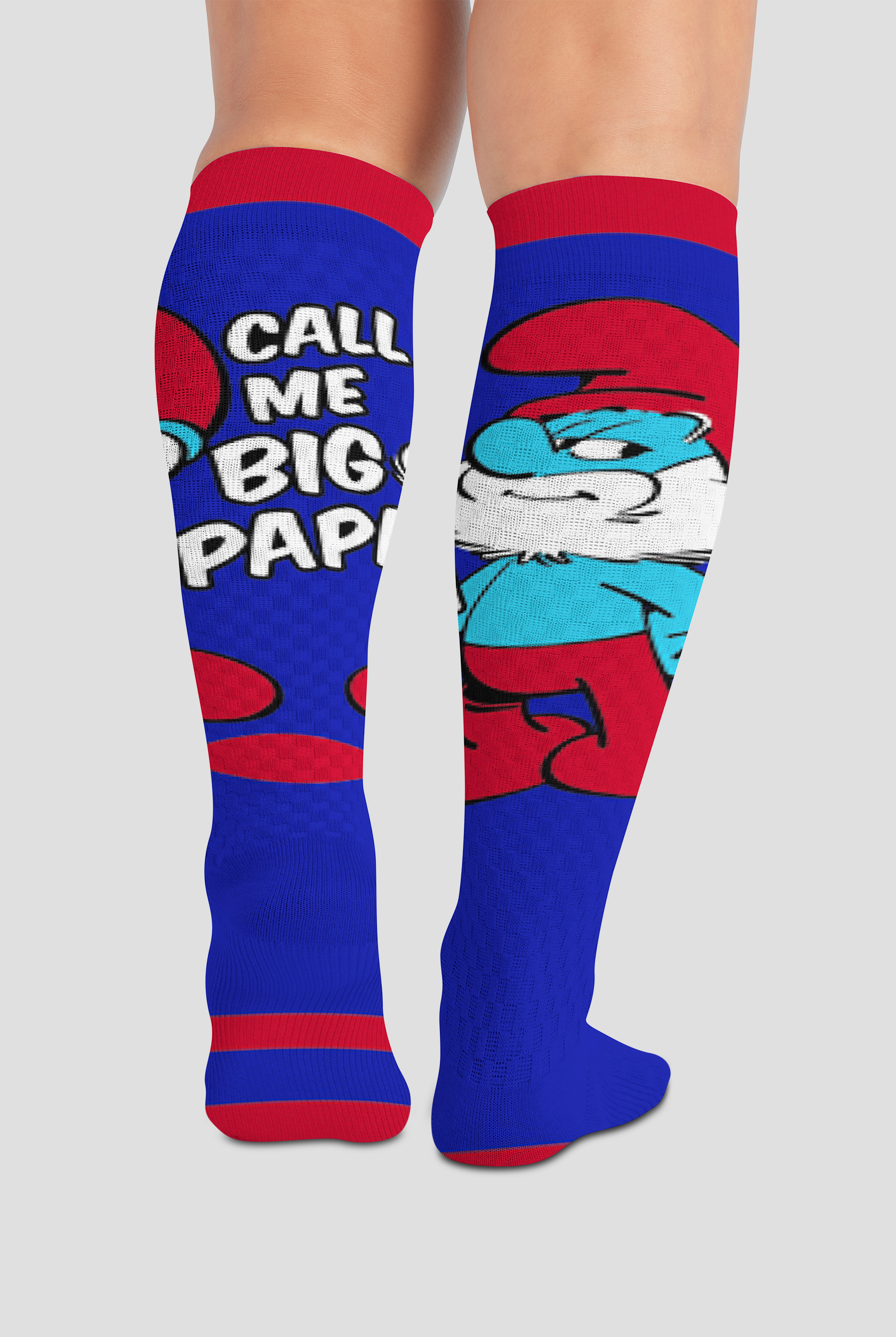 Tooniforms Papa Smurf Men's 10-15 mmHg Light Compression Socks