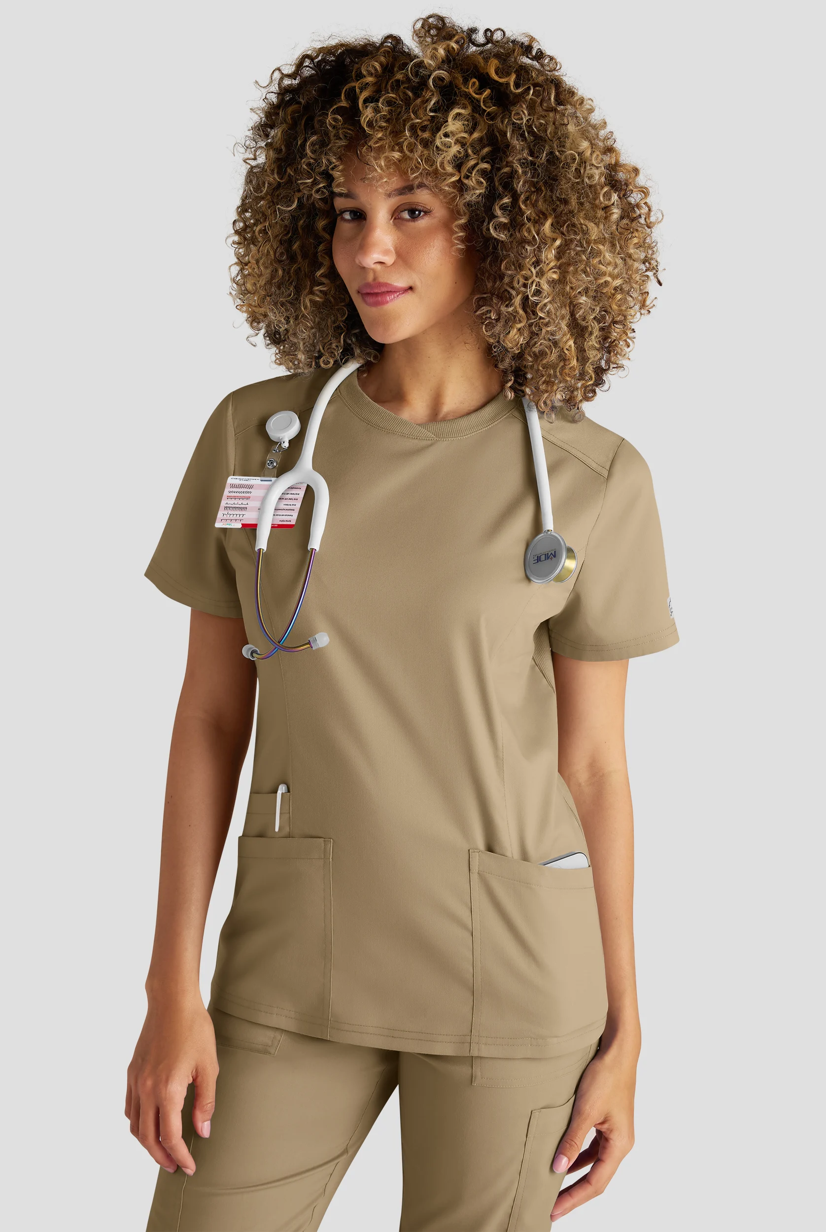 Butter-Soft STRETCH FLXTEK+ Women's 3-Pocket Crew Neck Scrub Top