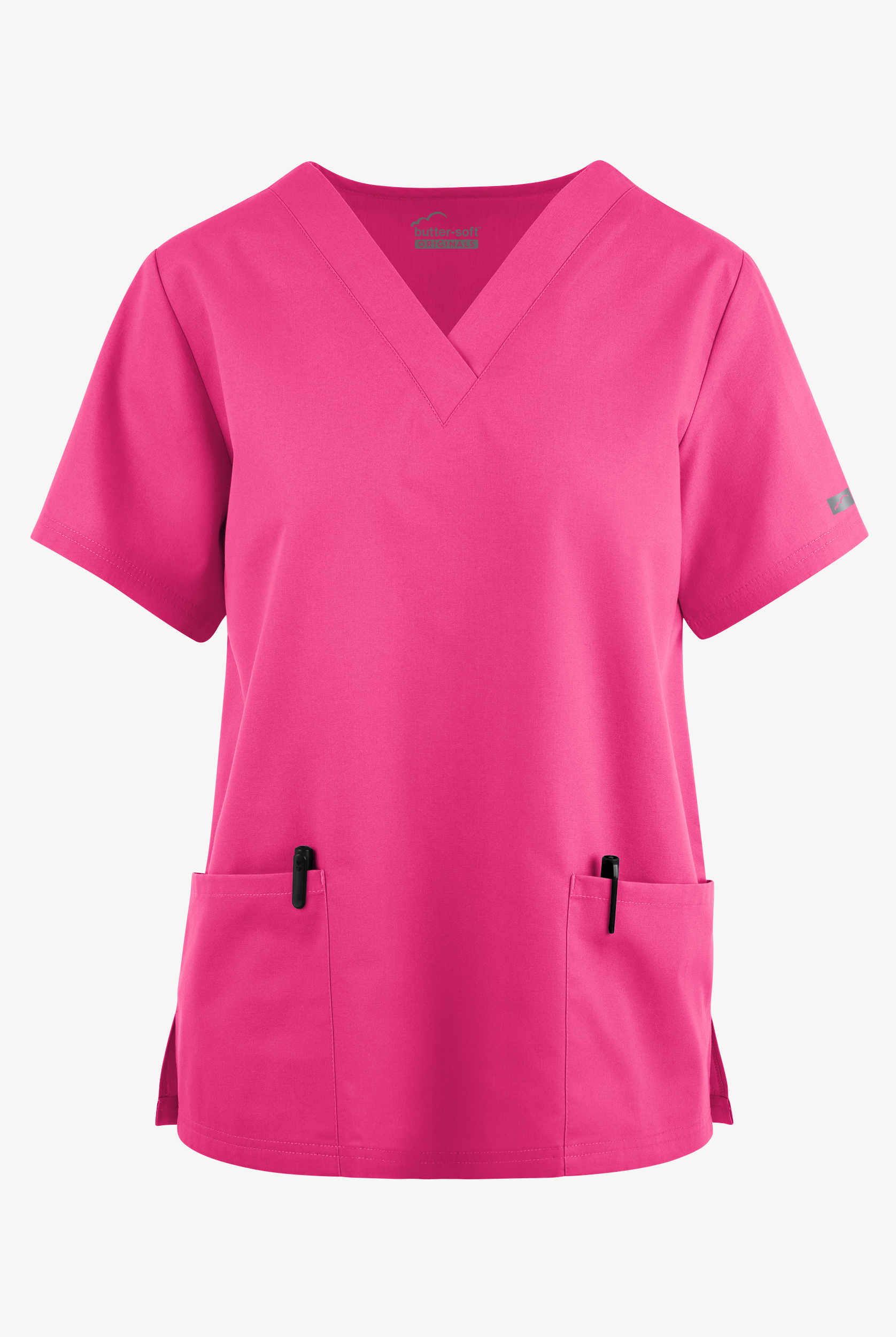 Blusa médica Butter-Soft Originals con cuello en V y 2 bolsillos para mujer