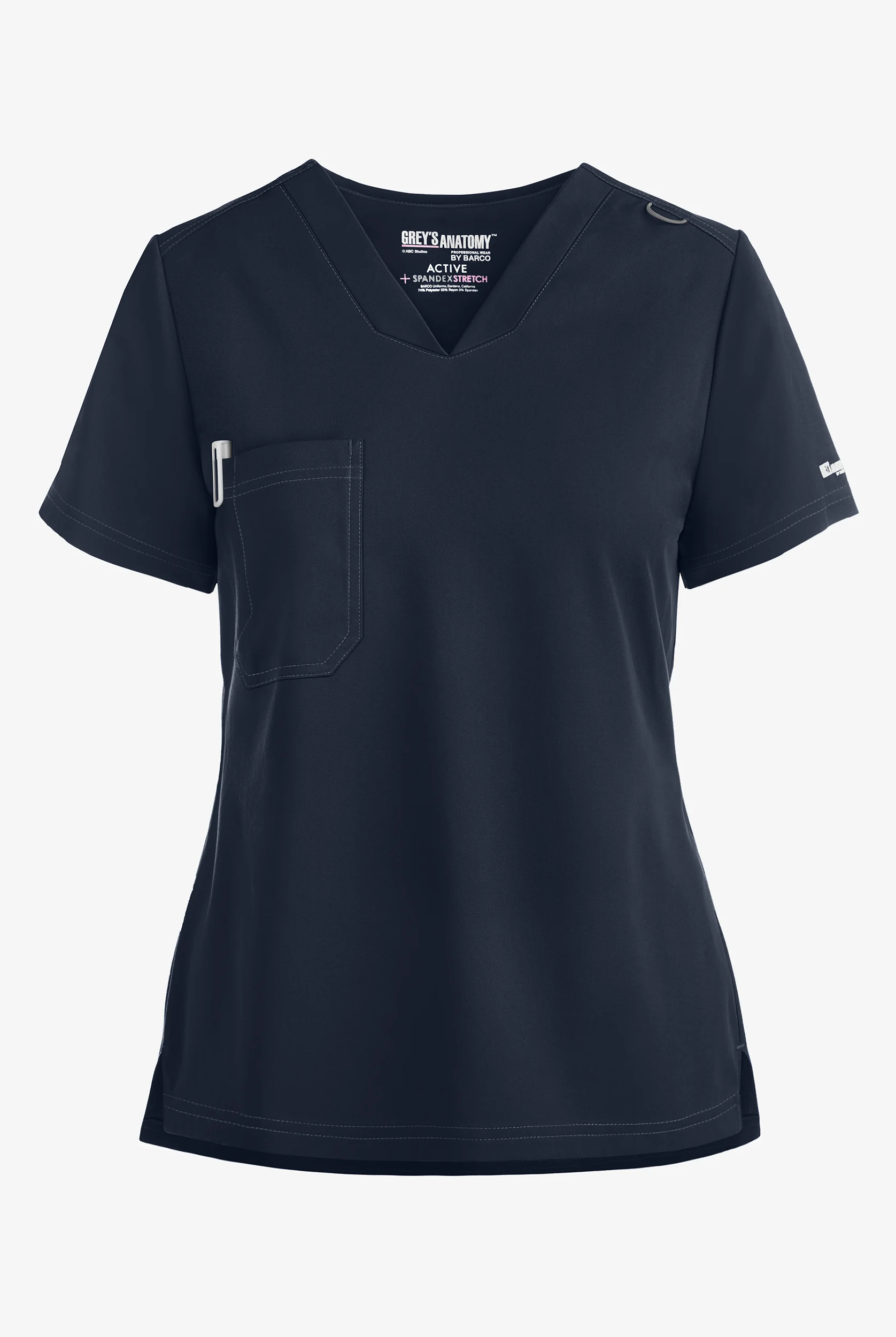Grey's Anatomy by Barco Spandex STRETCH Bree Women's 1-Pocket Tuck In Scrub Top