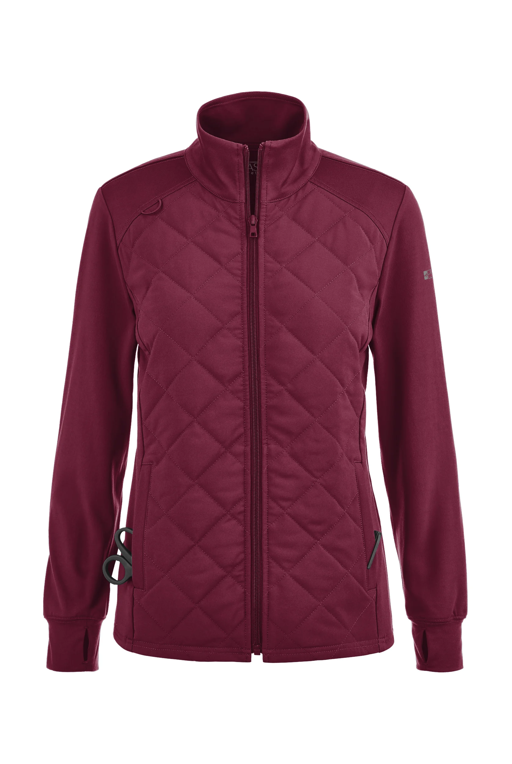 Easy STRETCH Keira Women's 2-Pocket Quilted Long Sleeve Scrub Jacket