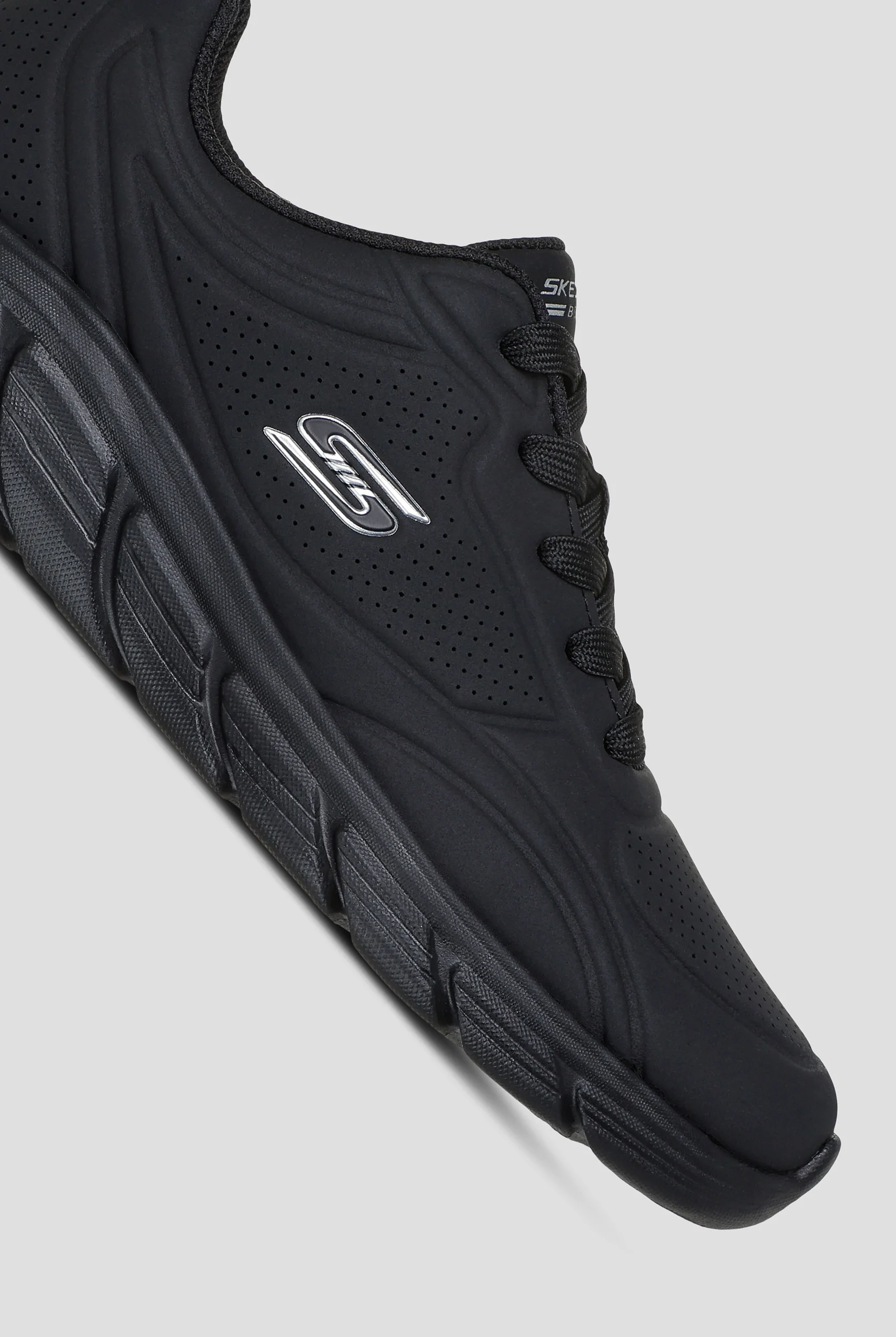 Skechers Bobs B FLEX-LO Black Women's Lace Up Sneaker