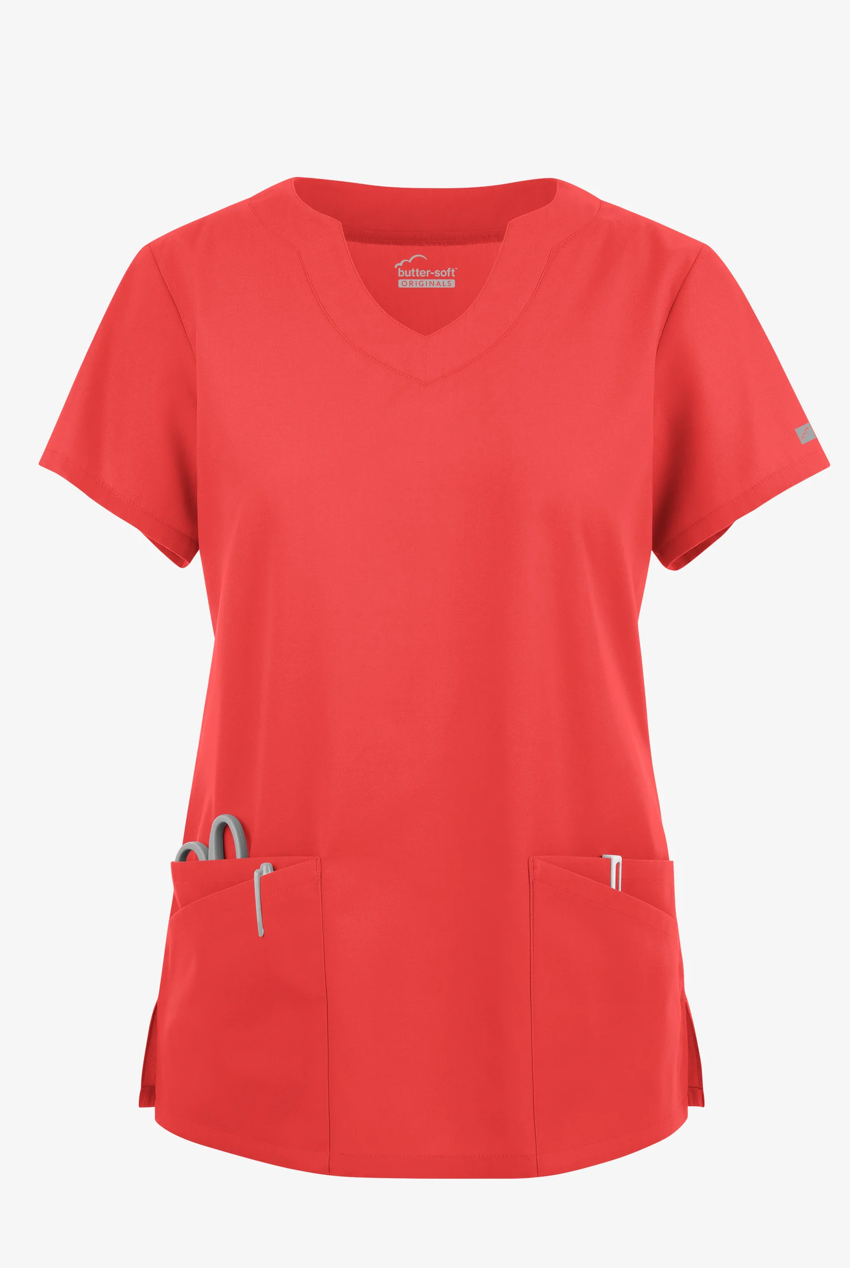 Butter-Soft Originals Women's 6-Pocket Scallop Neck Scrub Top