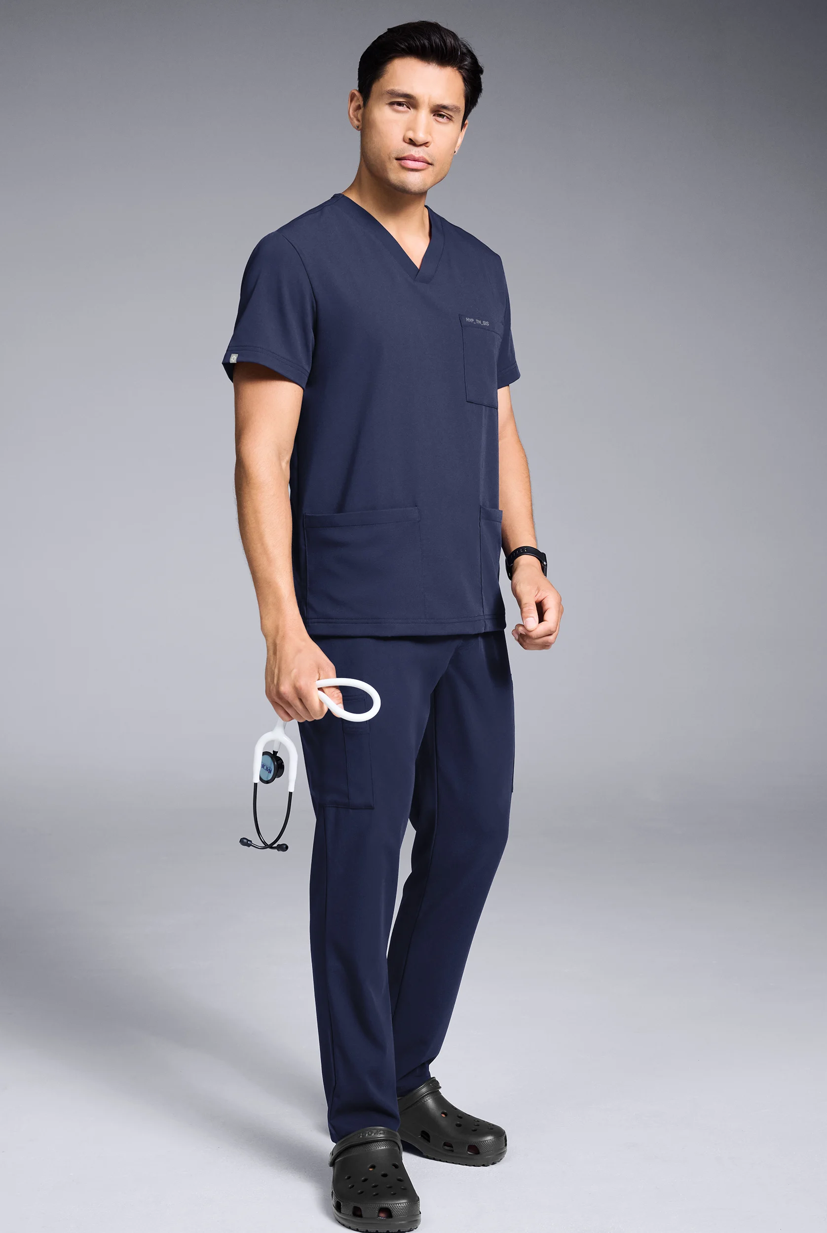 Hypothesis S-R Shift Ready Men's 4-Pocket V-Neck Scrub Top