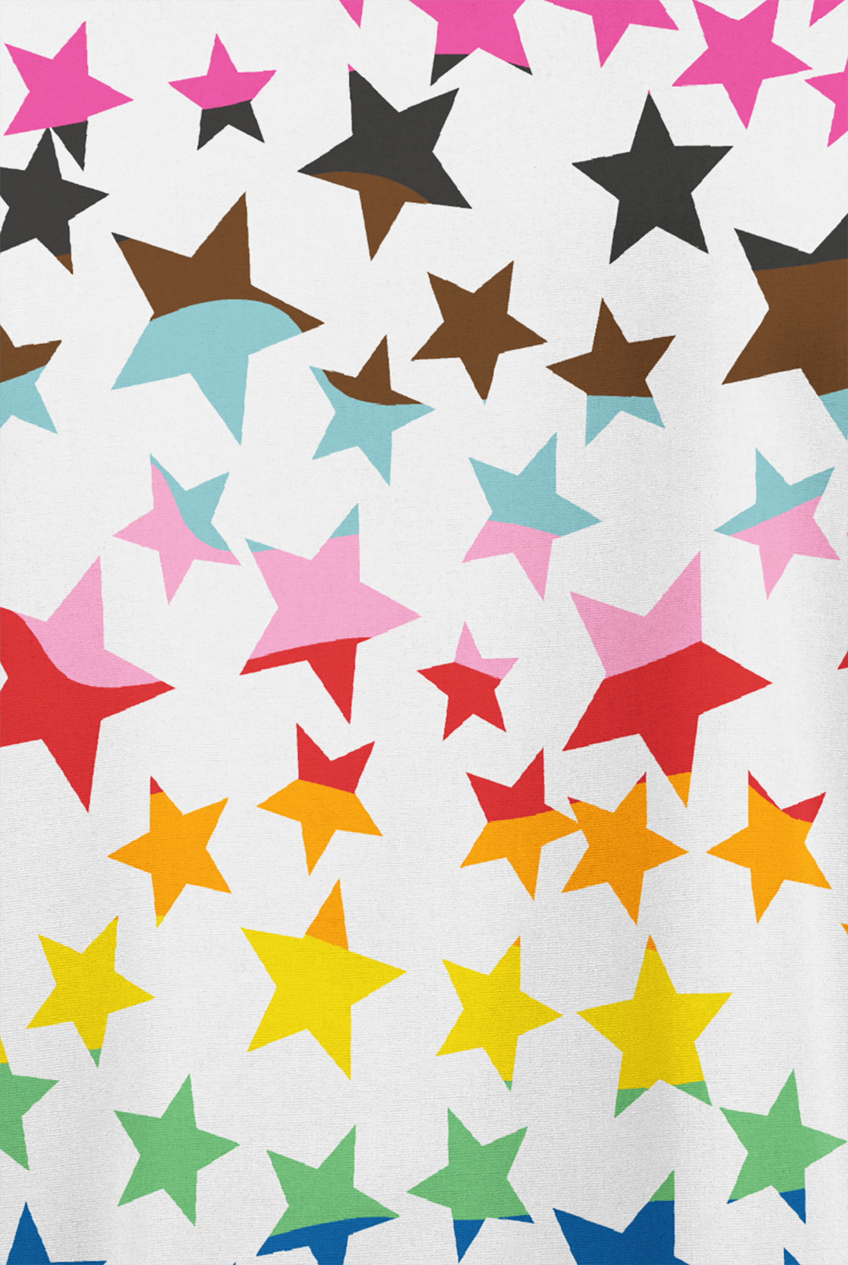 Butter-Soft Originals Happy Stars Women's 6-Pocket Scallop Neck Print Scrub Top