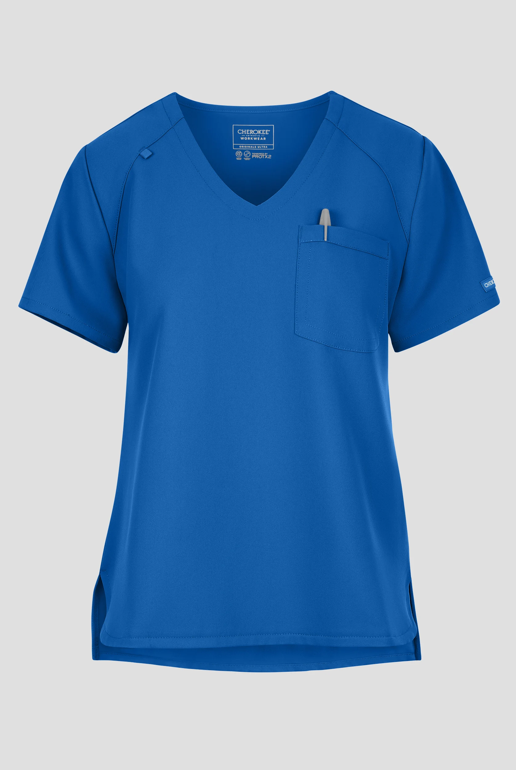Cherokee Workwear Originals Ultra Women's 1-Pocket Tuck In V-Neck Scrub Top