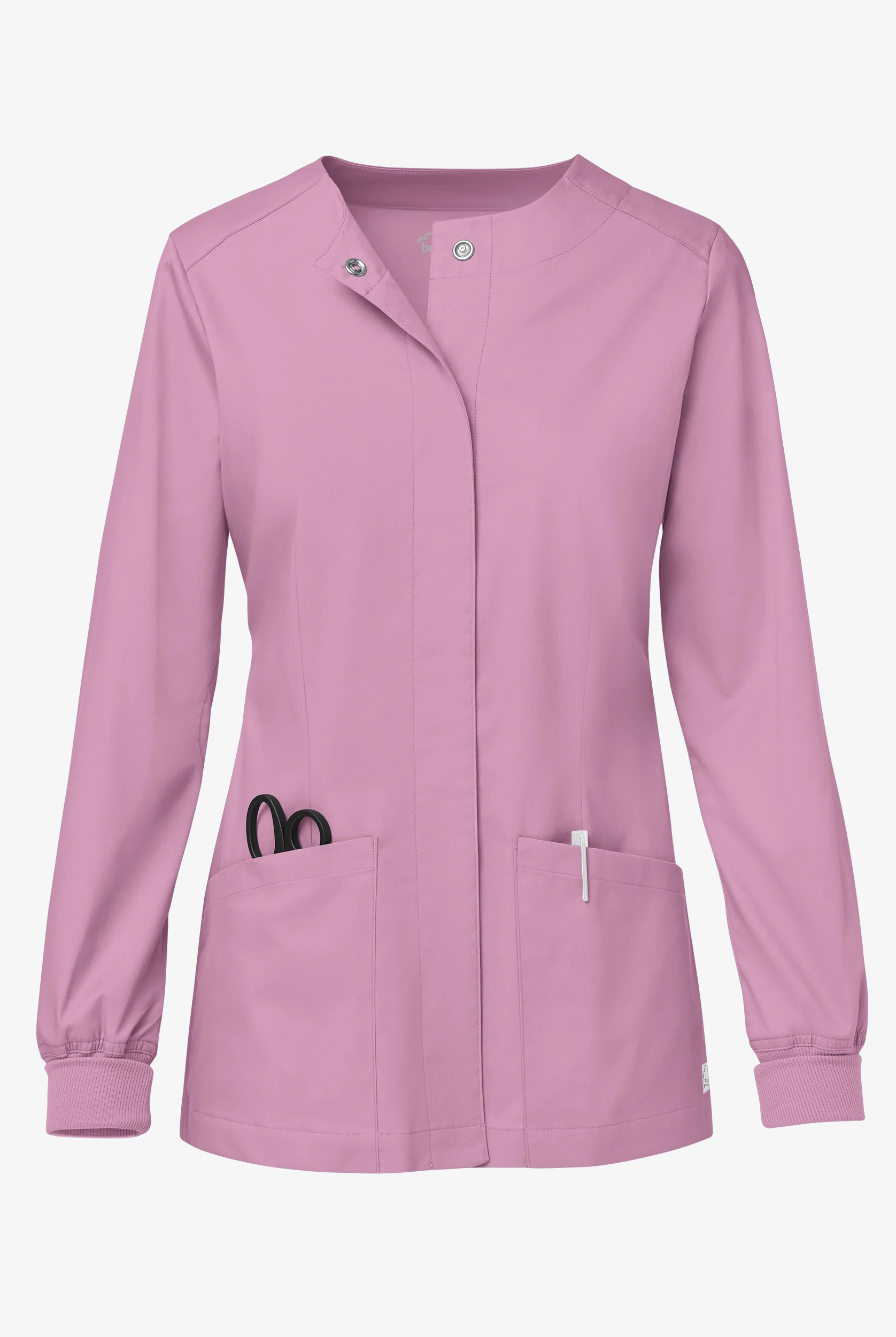 Chaqueta médica manga larga UA Butter-Soft STRETCH con botones a presión y 2 bolsillos para mujer