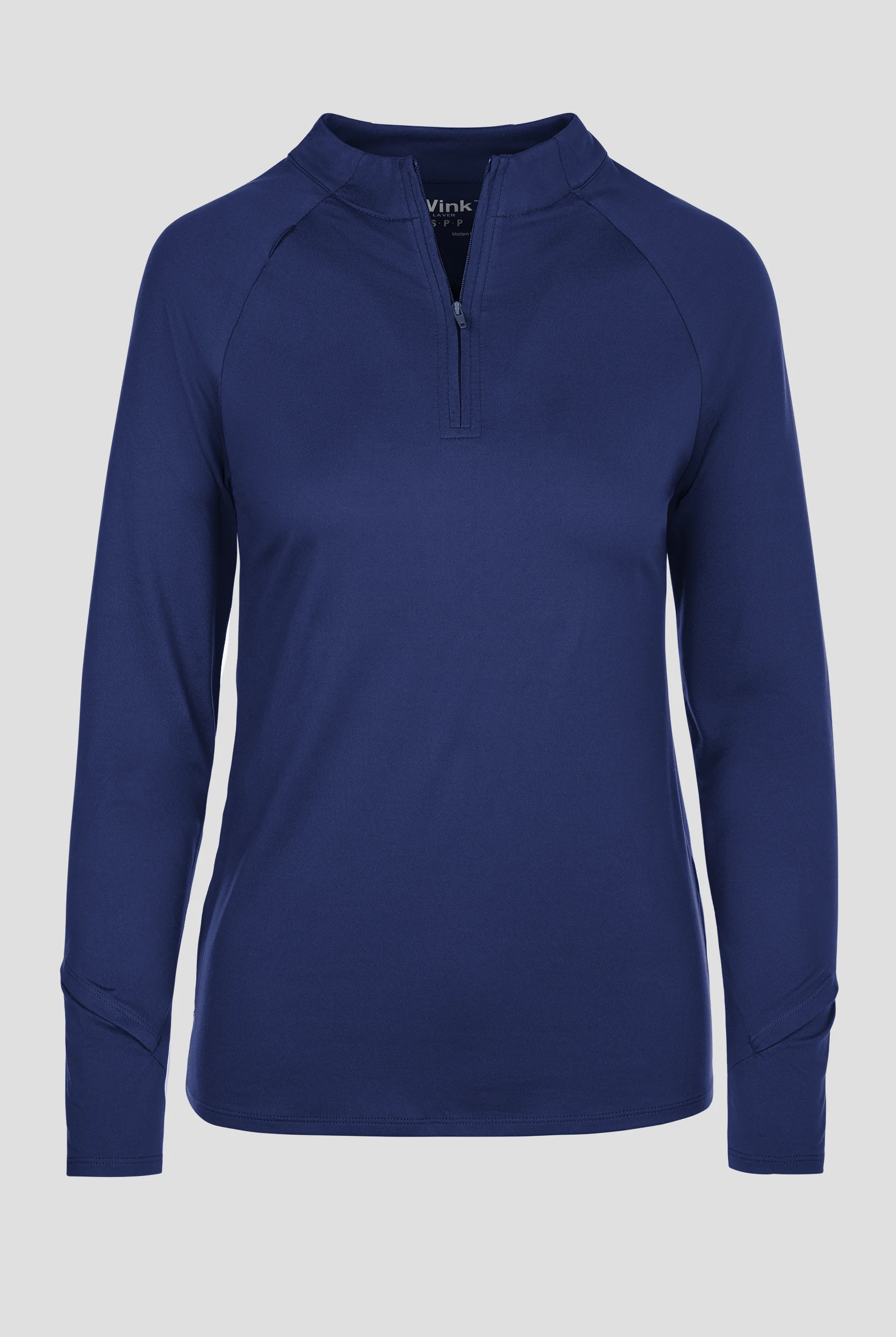 Wink Layers Women's 1-Pocket STRETCH Quarter Zip Mock Neck Knit Underscrub