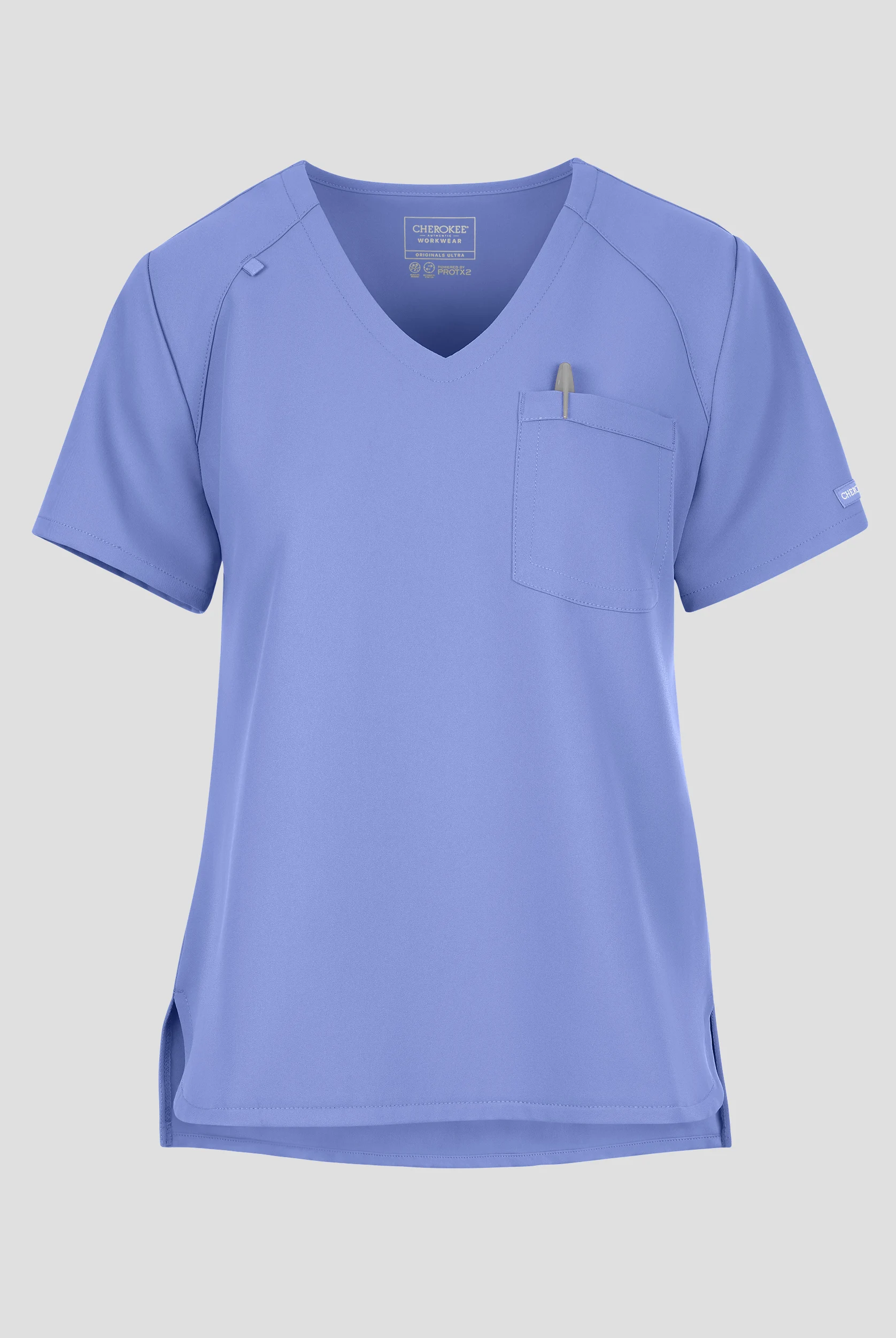 Cherokee Workwear Originals Ultra Women's 1-Pocket Tuck In V-Neck Scrub Top