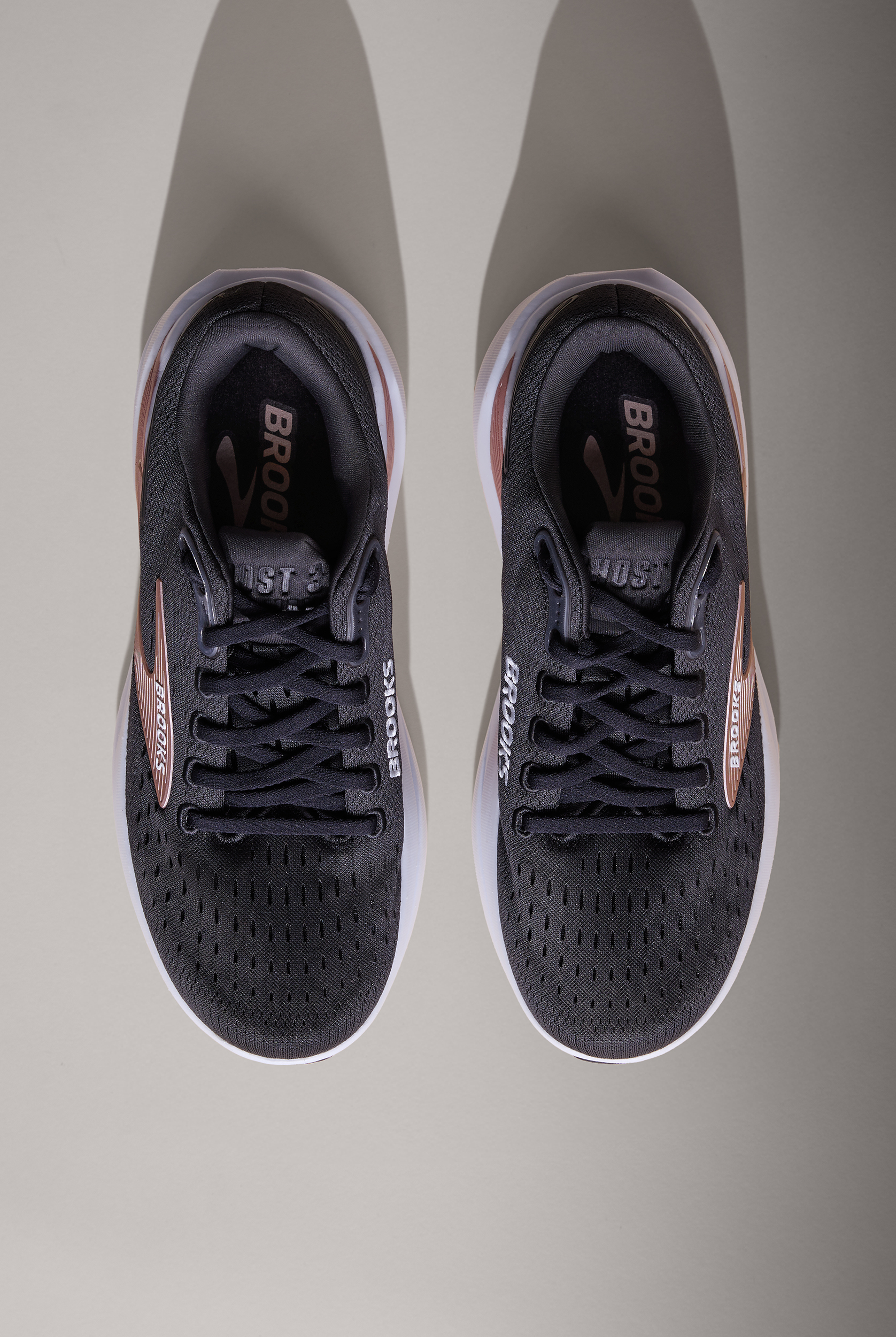 Brooks Women's Revel 8 Black/Black/Rose Gold Athletic Lace Up Shoes